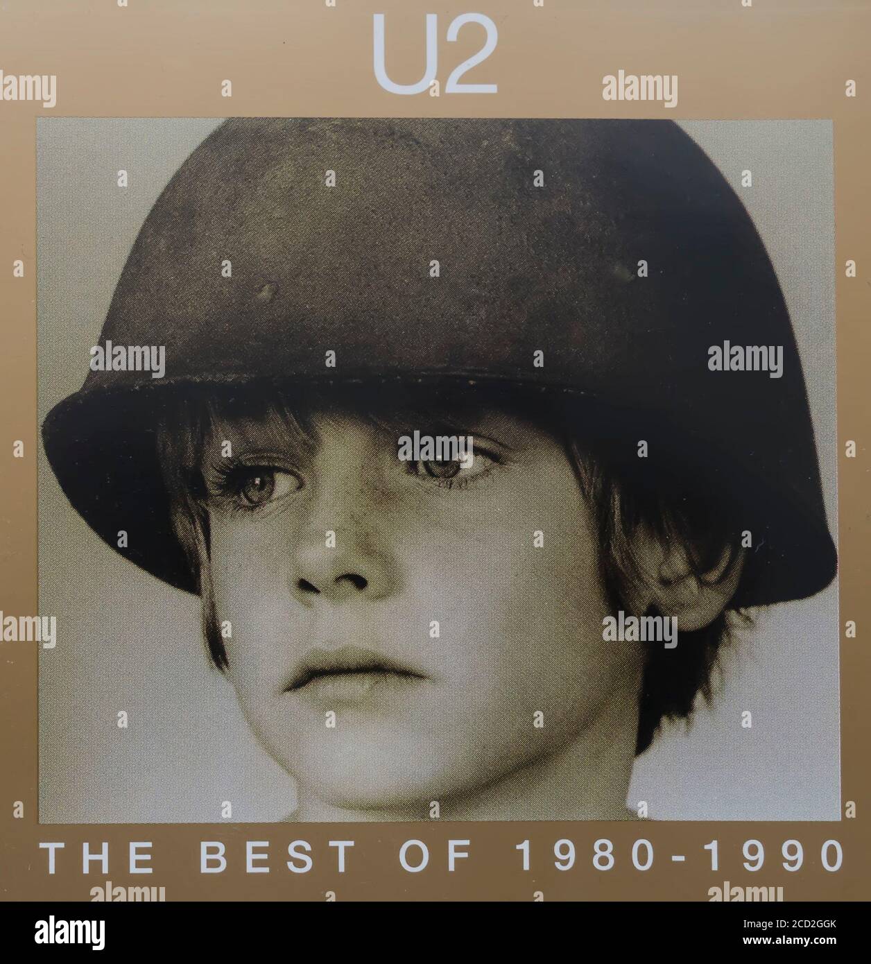 Imagen parcial de la portada del álbum U2 lo mejor de 1980 - 1990 Foto de stock