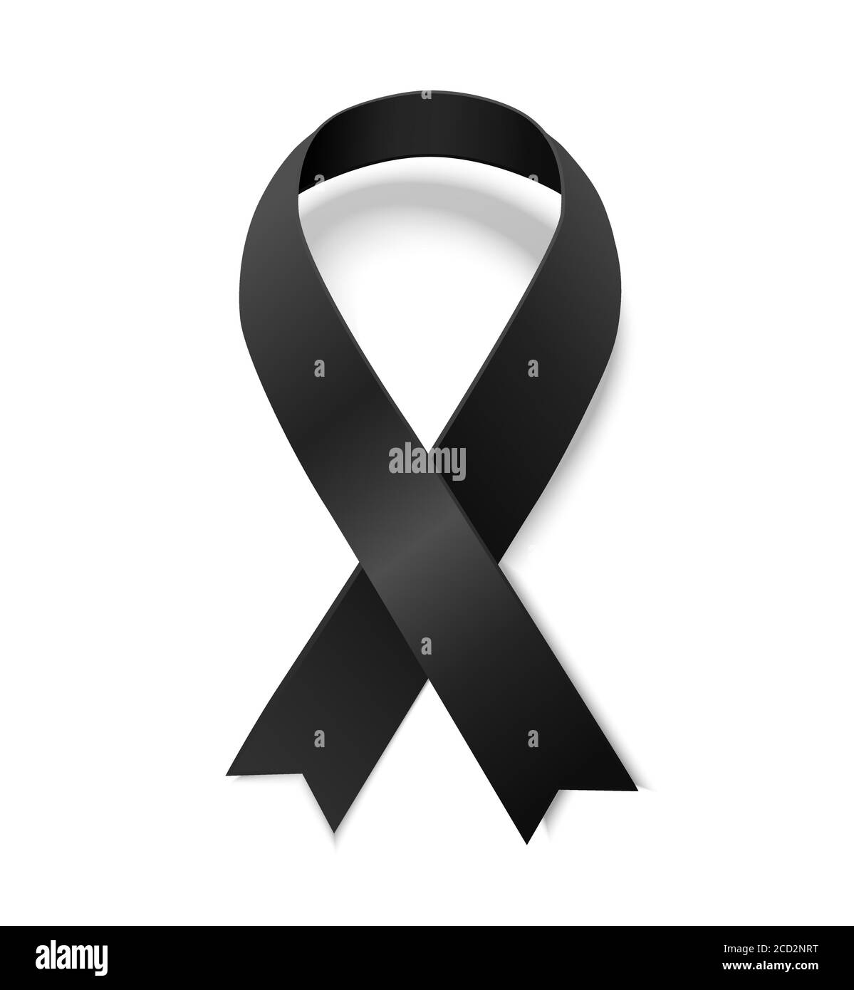 Cinta De Conciencia Negra Simbolo De Recuerdo Y Luto Ilustrarion Vectorial De Cinta Negra Con Sombra Aislada Sobre Fondo Blanco Imagen Vector De Stock Alamy