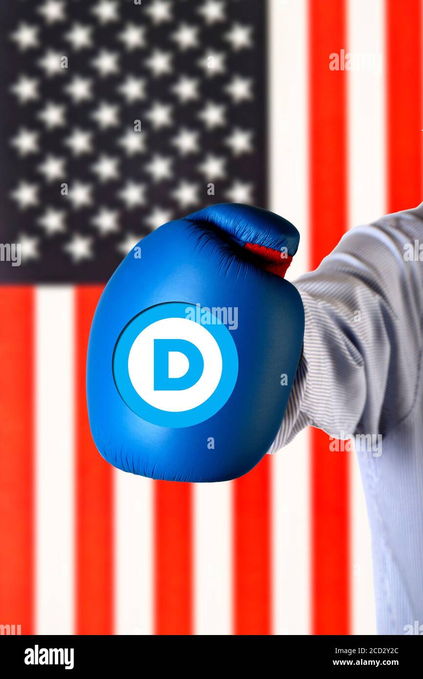 Elecciones presidenciales en EE.UU. 2020, concepto de demócratas Foto de stock