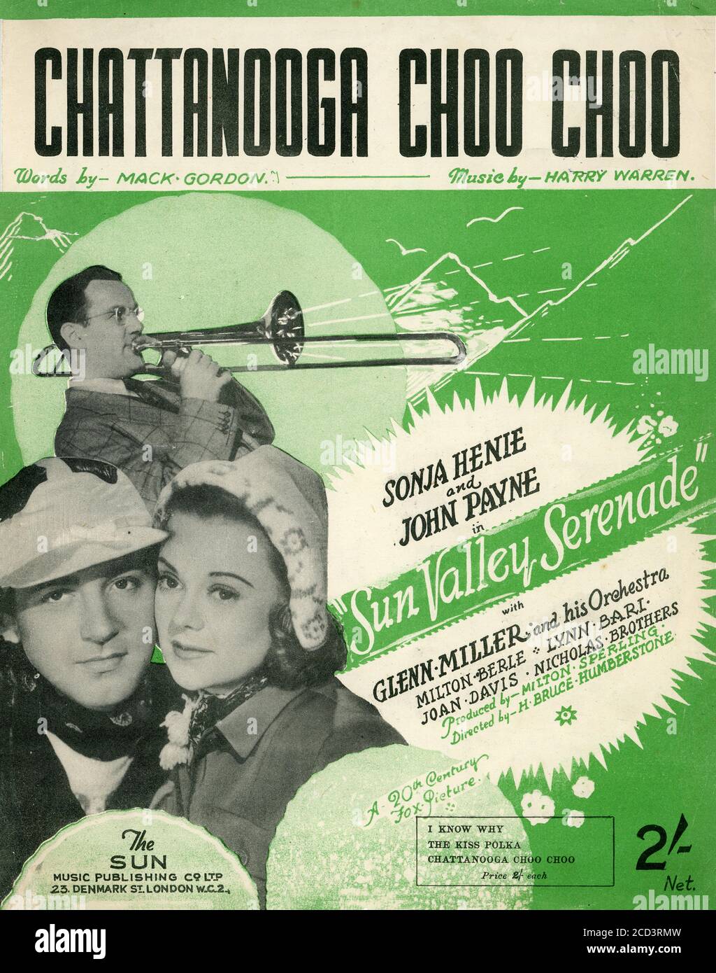 Partituras - Chatanooga Choo Choo - Glenn Miller y. su orquesta - 1941 Foto de stock