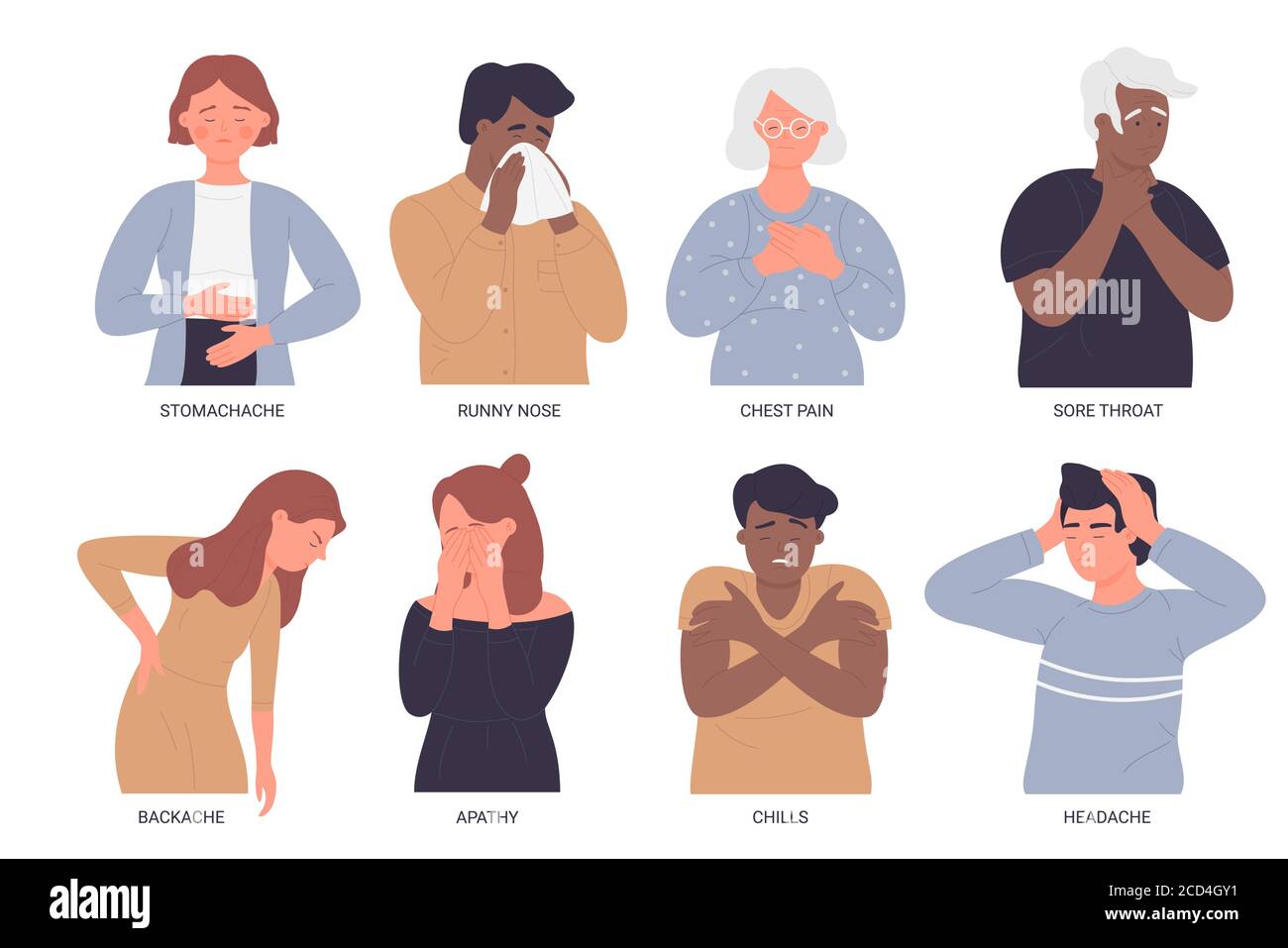 pix Fotos Animadas De Personas Enfermas https www alamy es personas enfermas mala ilustracion del vector de salud dibujos animados conjunto de caracteres no saludables con gripe sintomas de enfermedad dolor de garganta secrecion nasal o escalofrios dolor en la parte posterior del estomago pecho aislado en blanco image369509365 html