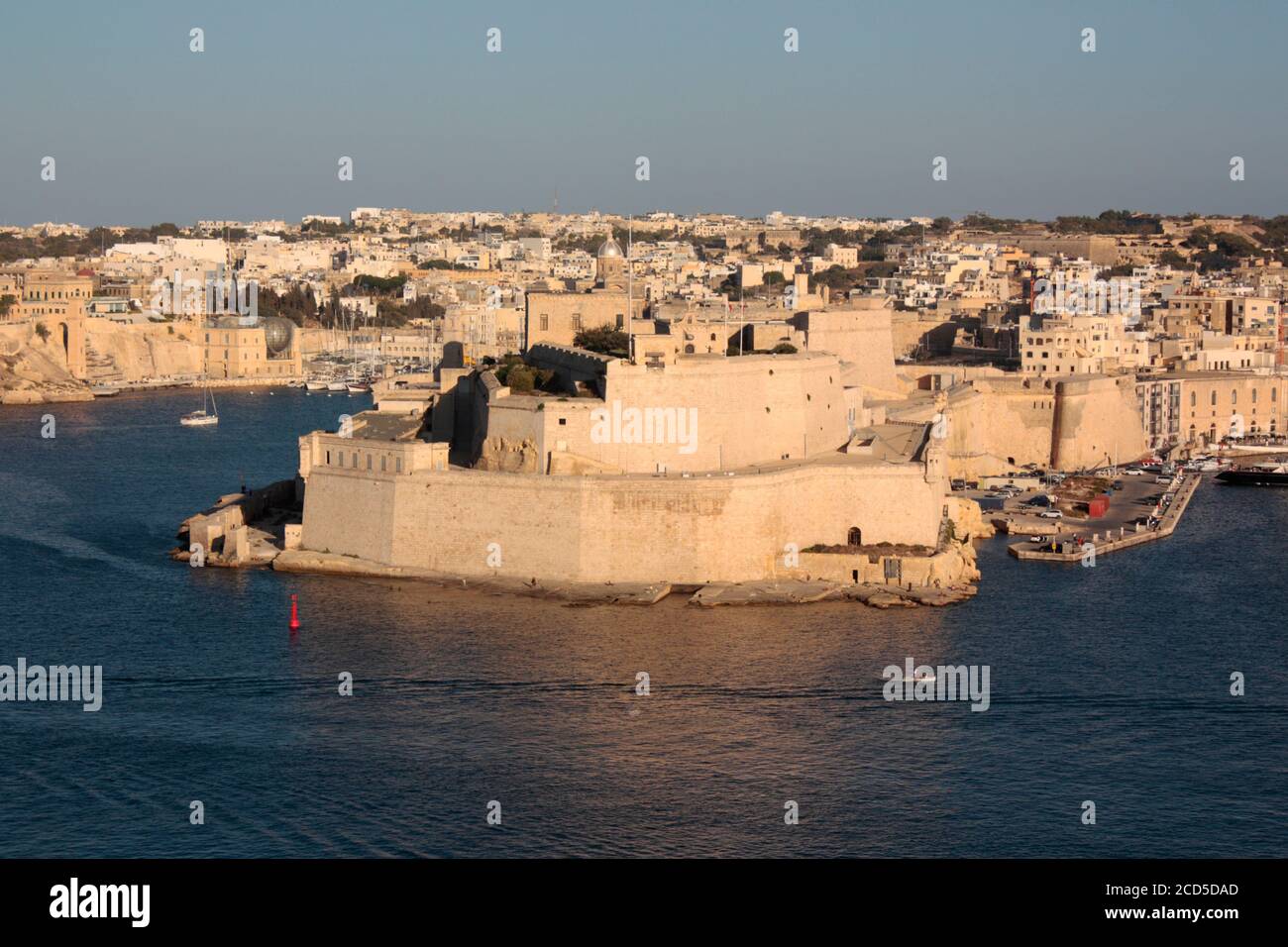 Fort St Angelo, Grand Harbour, Birgu, Malta Foto de stock
