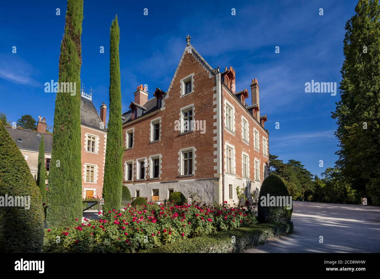 Francia, Indre y Loira (37), Amboise, región del Valle del Loira, castillos del valle del Loira, Valle del Loira Patrimonio de la Humanidad, Clos Luc? Castillo, Leonardo da Vinci Park (última casa de L?onard de Vinci) Foto de stock