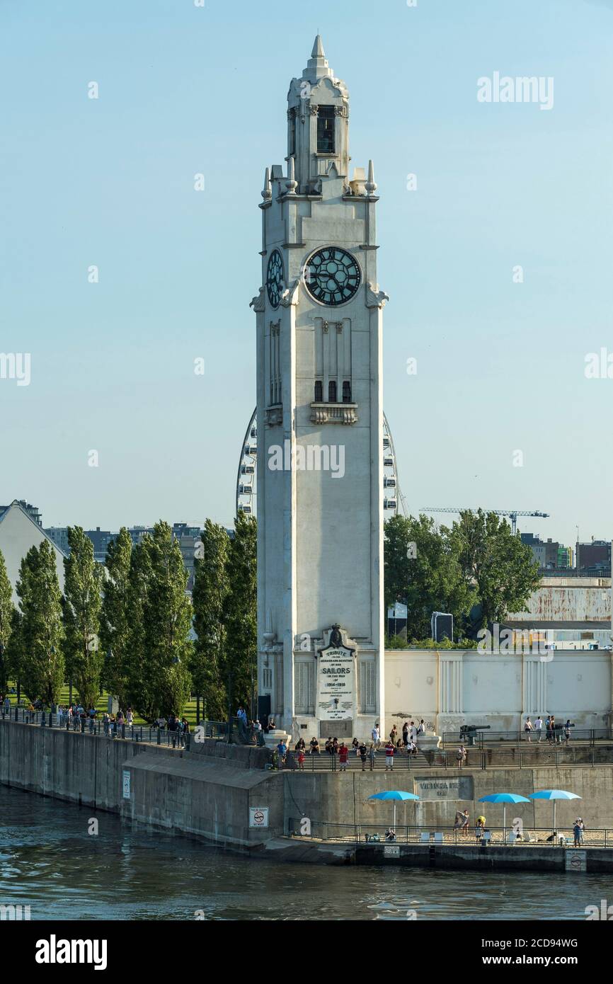 Canadá, Quebec, Montreal, la Torre del Reloj en el muelle del Reloj en el  Puerto Viejo de Montreal Fotografía de stock - Alamy