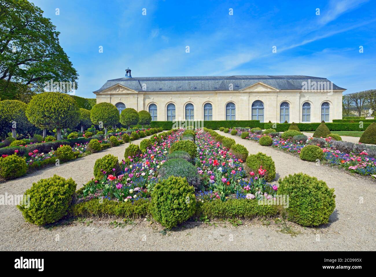 Francia, Altos del Sena, Sceaux, parque de Sceaux, el invernadero construido por el arquitecto Jules Hardouin-Mansart Foto de stock