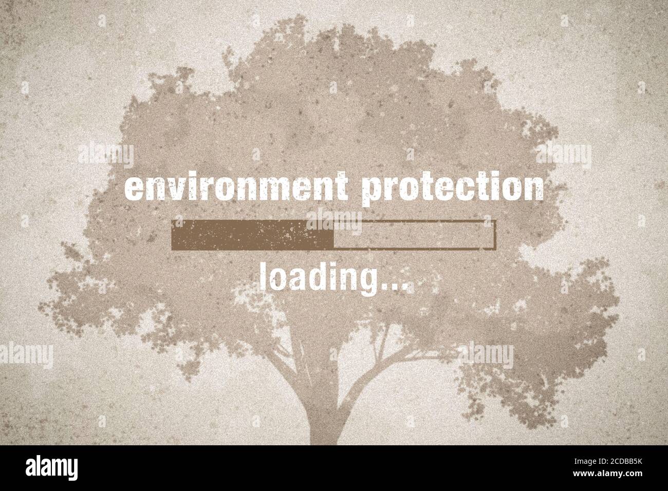banner con barra de carga - protección del medio ambiente Foto de stock