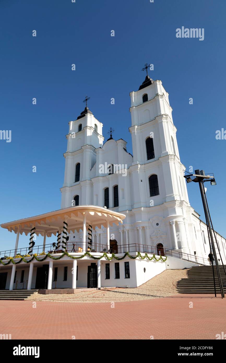 Basílica de Aglona sobre la celebración de la Asunción de María (15 de agosto) en la región de Latgale de Letonia. Foto de stock