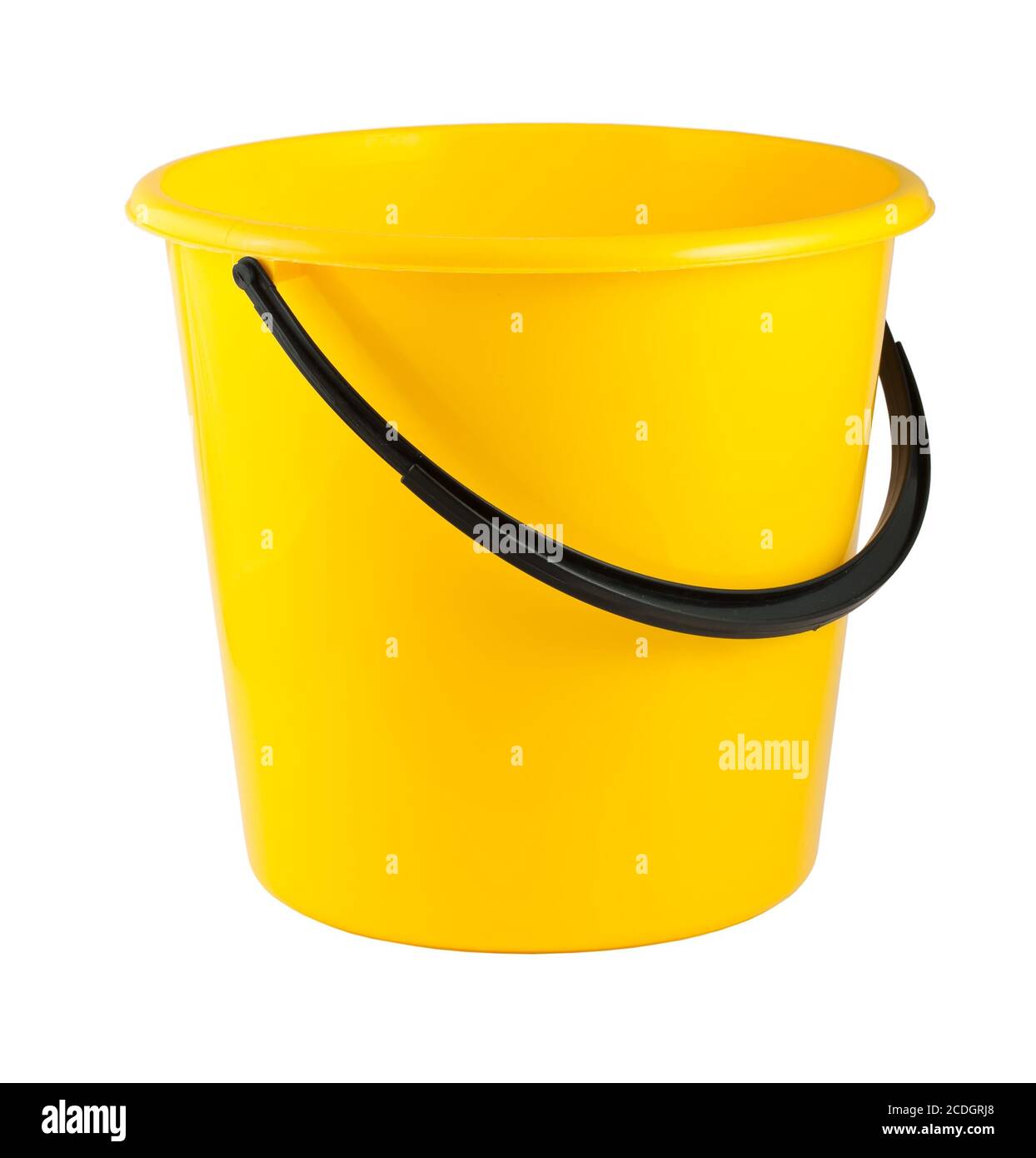 Cuchara de plástico amarillo Foto de stock