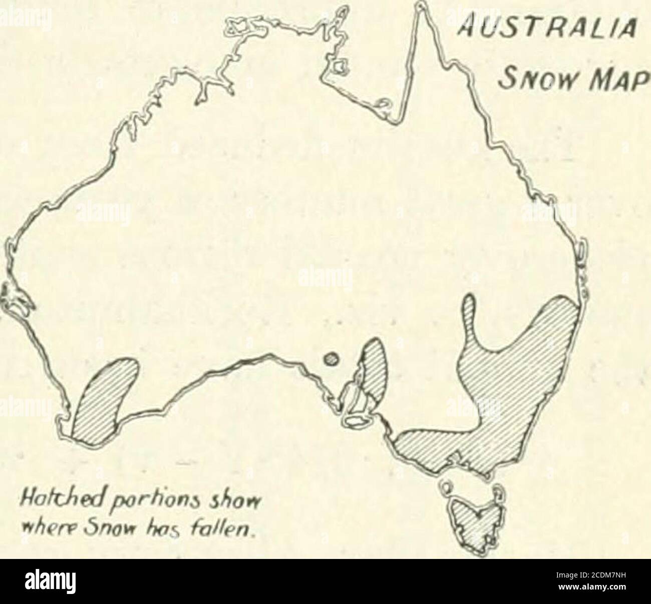 . el commonwealth de Australia; Manual federal, preparado en relación con la 84ª reunión de la asociación británica para el avance de la ciencia, celebrada en Australia, agosto de 1914 . n siempre se espera a lo largo de las cordilleras en Nueva Gales del Sur, Victoria y Tasmania, y ocasionalmente en las cordilleras del Monte Lofty, en Australia del Sur. En raras ocasiones también se ha alcanzado tan al norte como Toowoomba, en Queensland, latitud 27° 28 S. sobre el país llano se ha sabido que cae tan al oeste como Louth, en el río Darling, sobre todo el este y el sur de Victoria, exceptthe Foto de stock