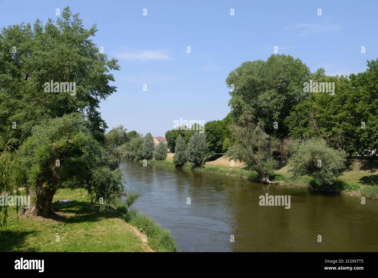 Filial del Danubio en Regensburg Foto de stock