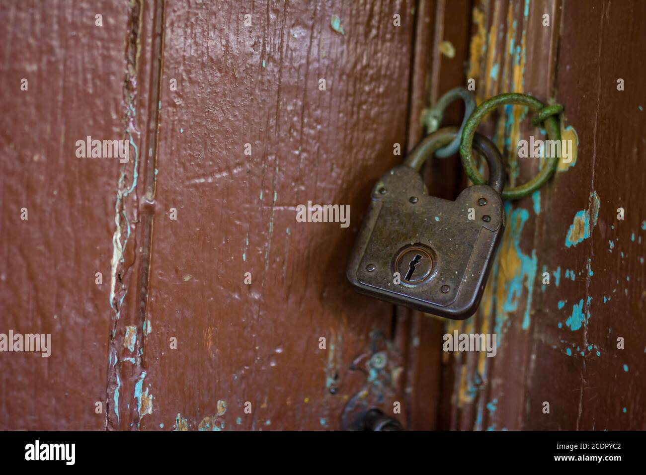 Candados de seguridad para familia, puerta de puerta, cerradura de tono  dorado con 2 llaves candado combinación candados