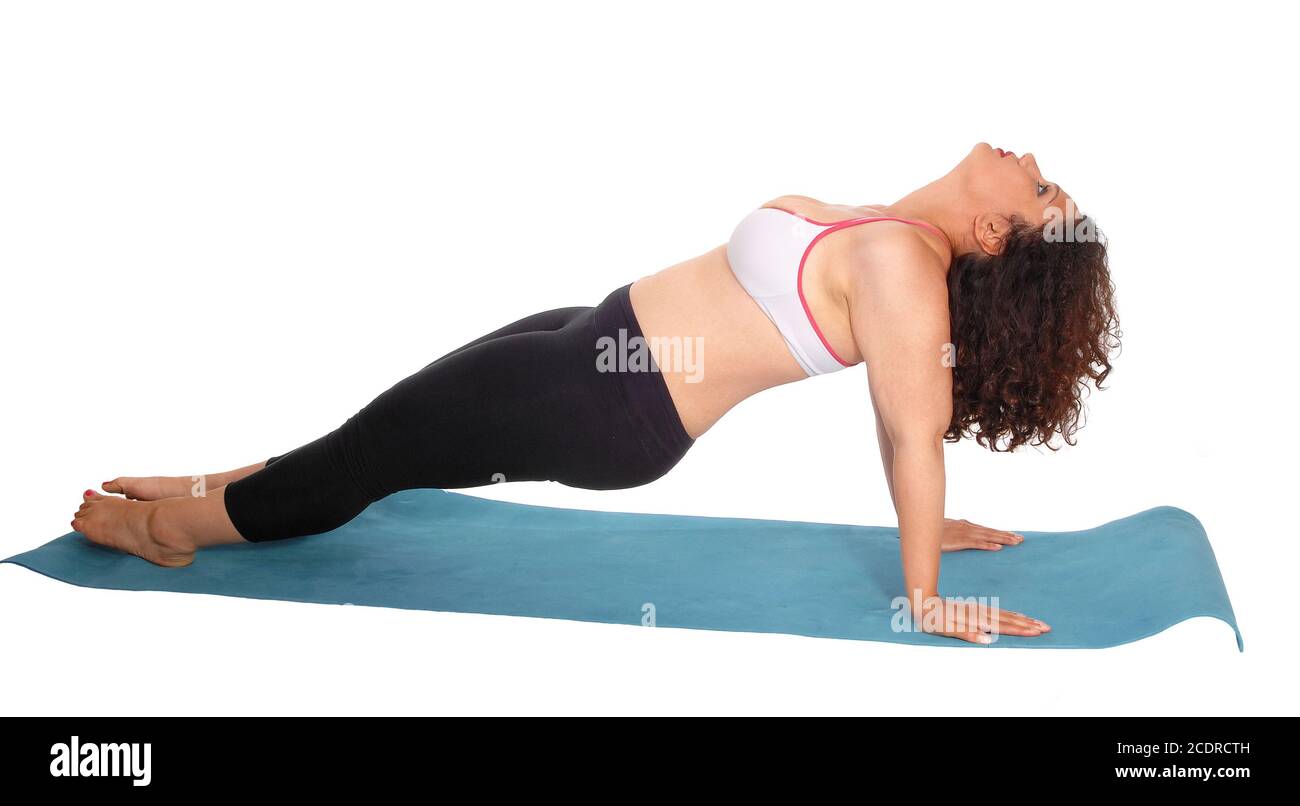 Mujer haciendo ejercicios. Foto de stock
