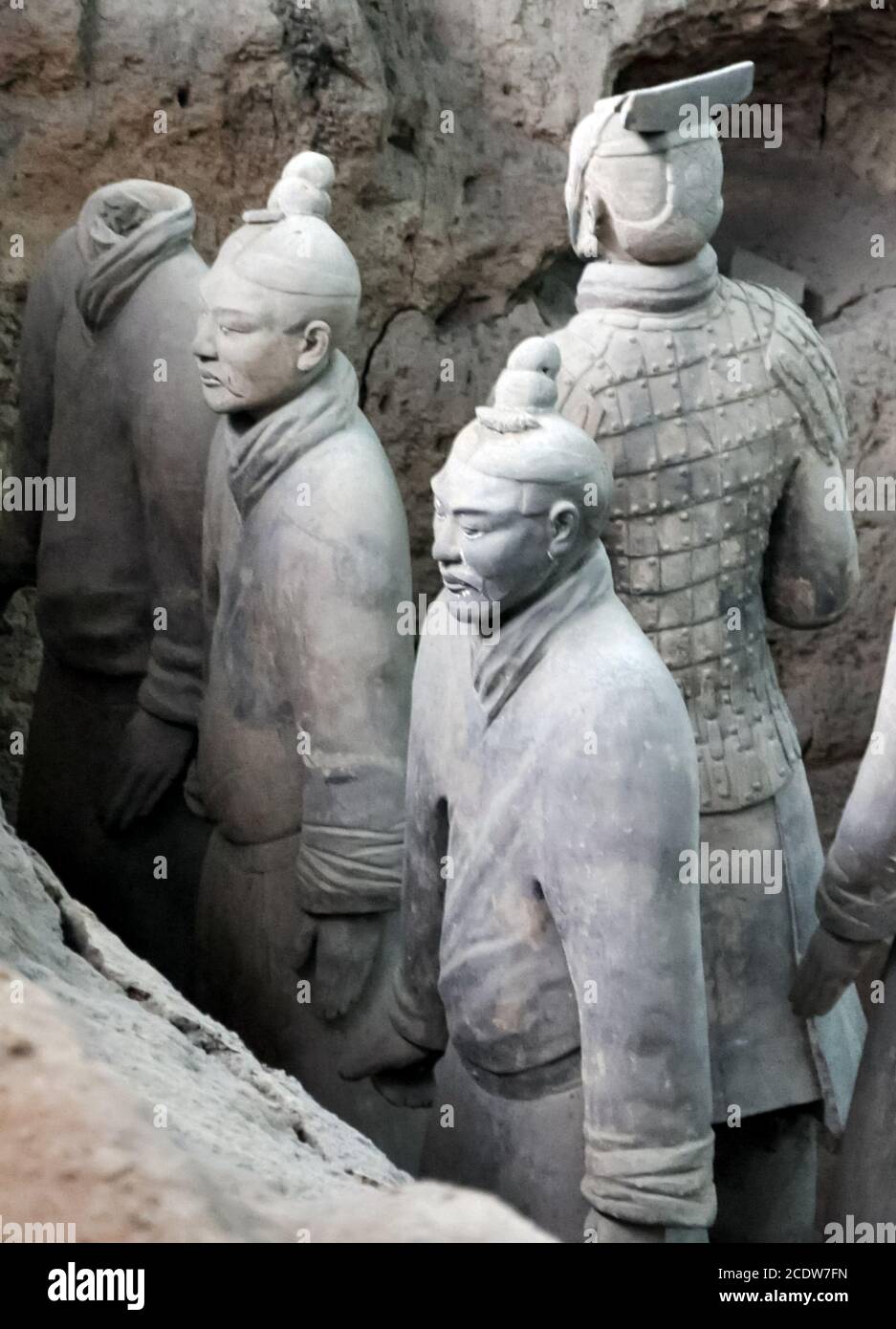 Ejército de terracota. Soldados de arcilla del emperador chino Foto de stock