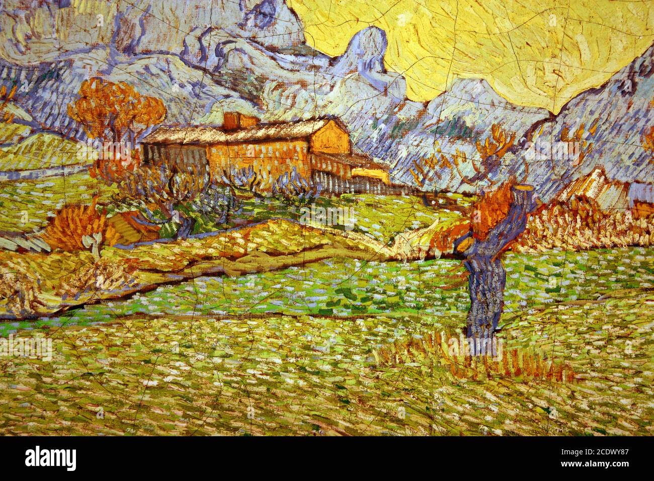 Van Gogh un prado en las montañas Fotografía de stock - Alamy