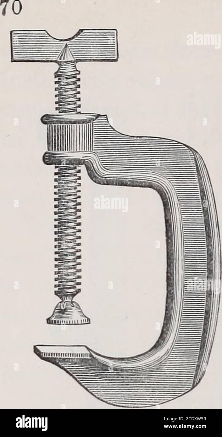 Manual del profesor de Slöjd . Fig. 16. Inglés tornillo de mano.a a  tornillos, b b mejillas... MANUAL DE SLOJD. Los calambres por tornillo de  mariposa son ahora locos por el