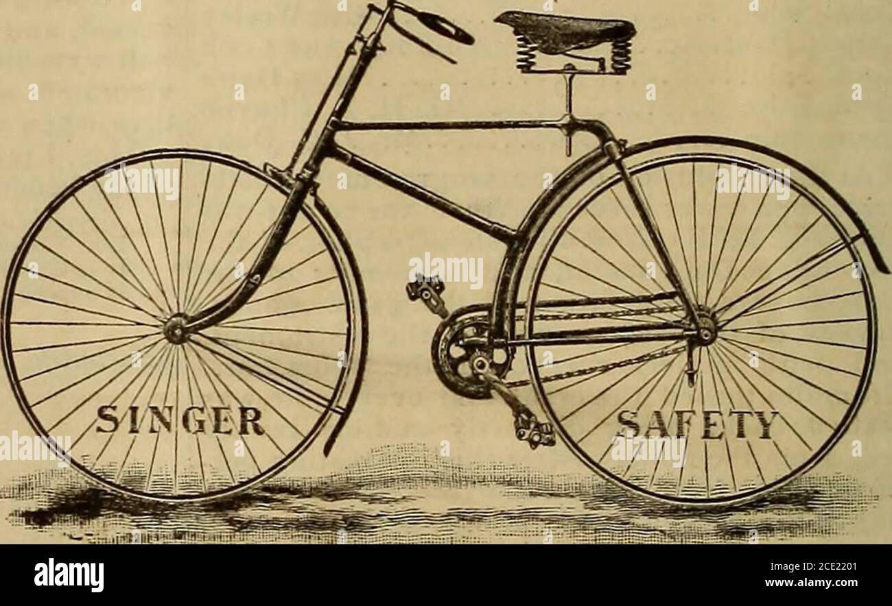 El examen del comercio de ruedas y ciclismo . CICLOS DE CANTANTE. Valiosas  Novedades para 1889. El Singer Safety hecho durante 1888 dio satisfacción  completa a los miles que lo usaron.