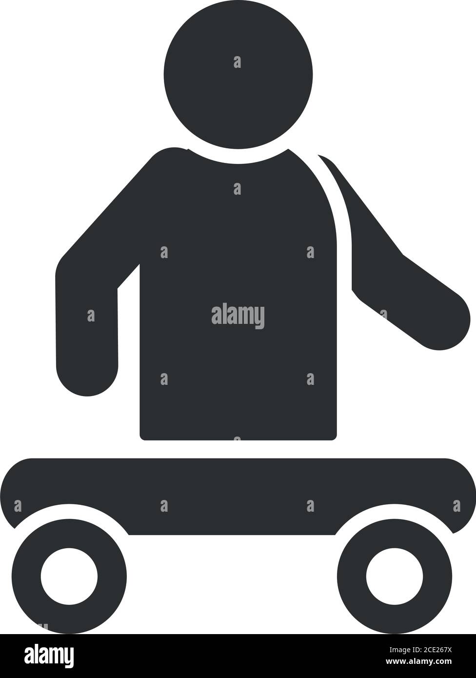 persona sin piernas sentado en el carro, día mundial de la discapacidad, silueta icono diseño ilustración vectorial Ilustración del Vector