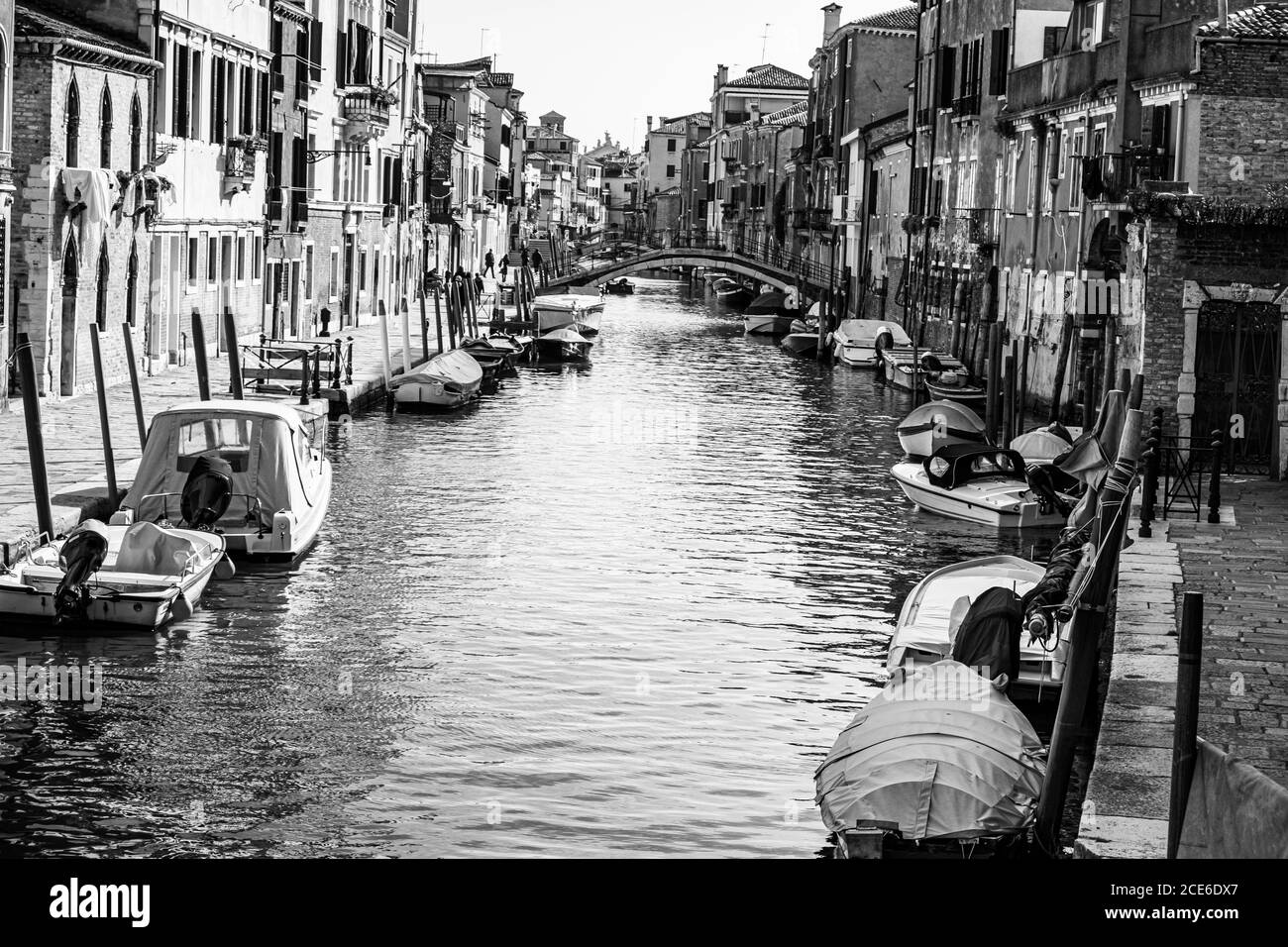 Venecia en blanco y negro. Foto de stock