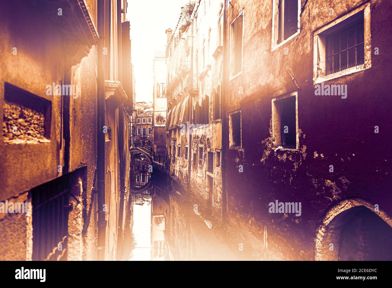 Venecia desierta al amanecer Foto de stock