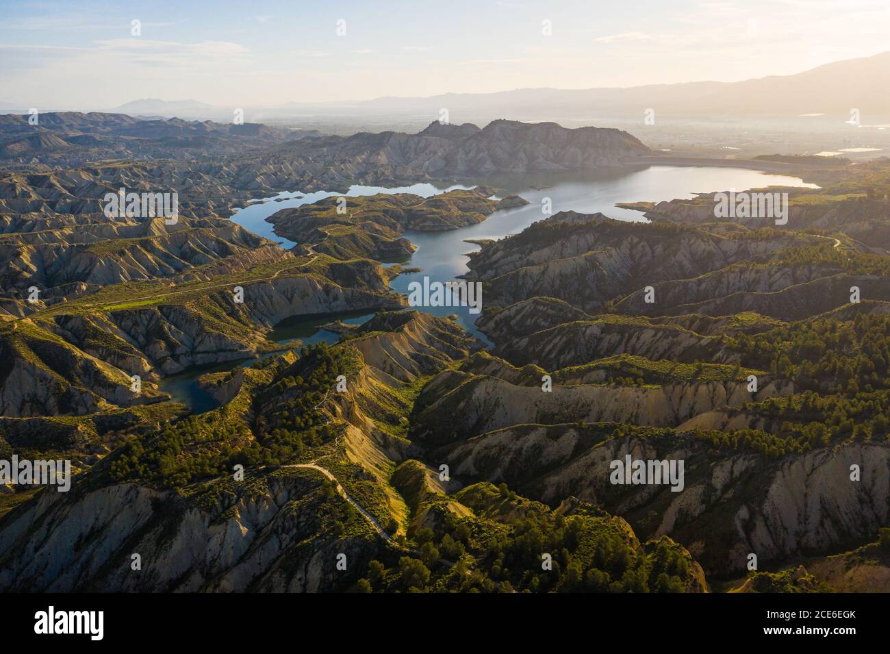 Paisaje de otro mundo en Barrancos de Gebas, cerca de Murcia, España Foto de stock