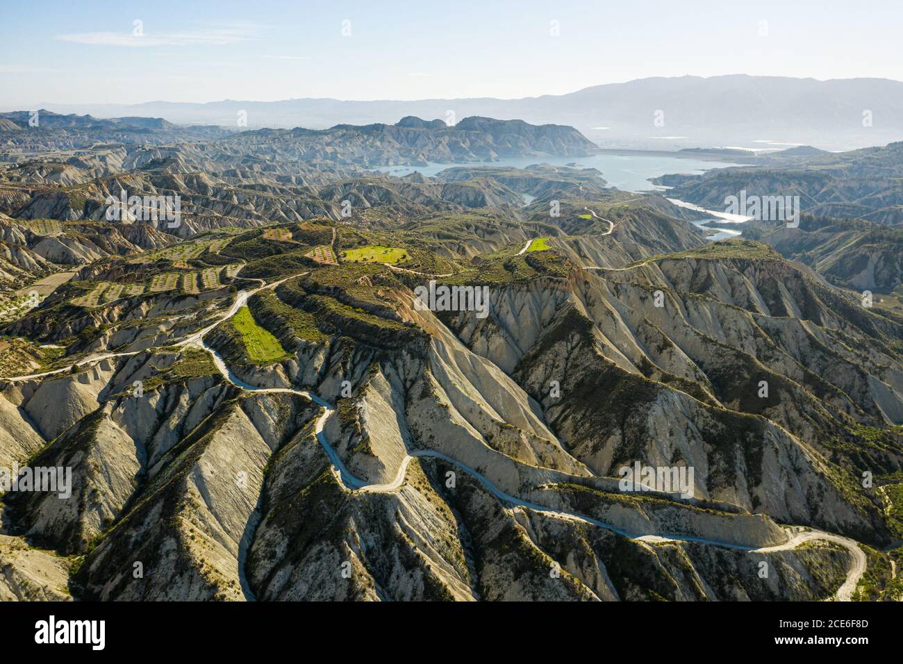 Paisaje de otro mundo en Barrancos de Gebas, cerca de Murcia, España Foto de stock