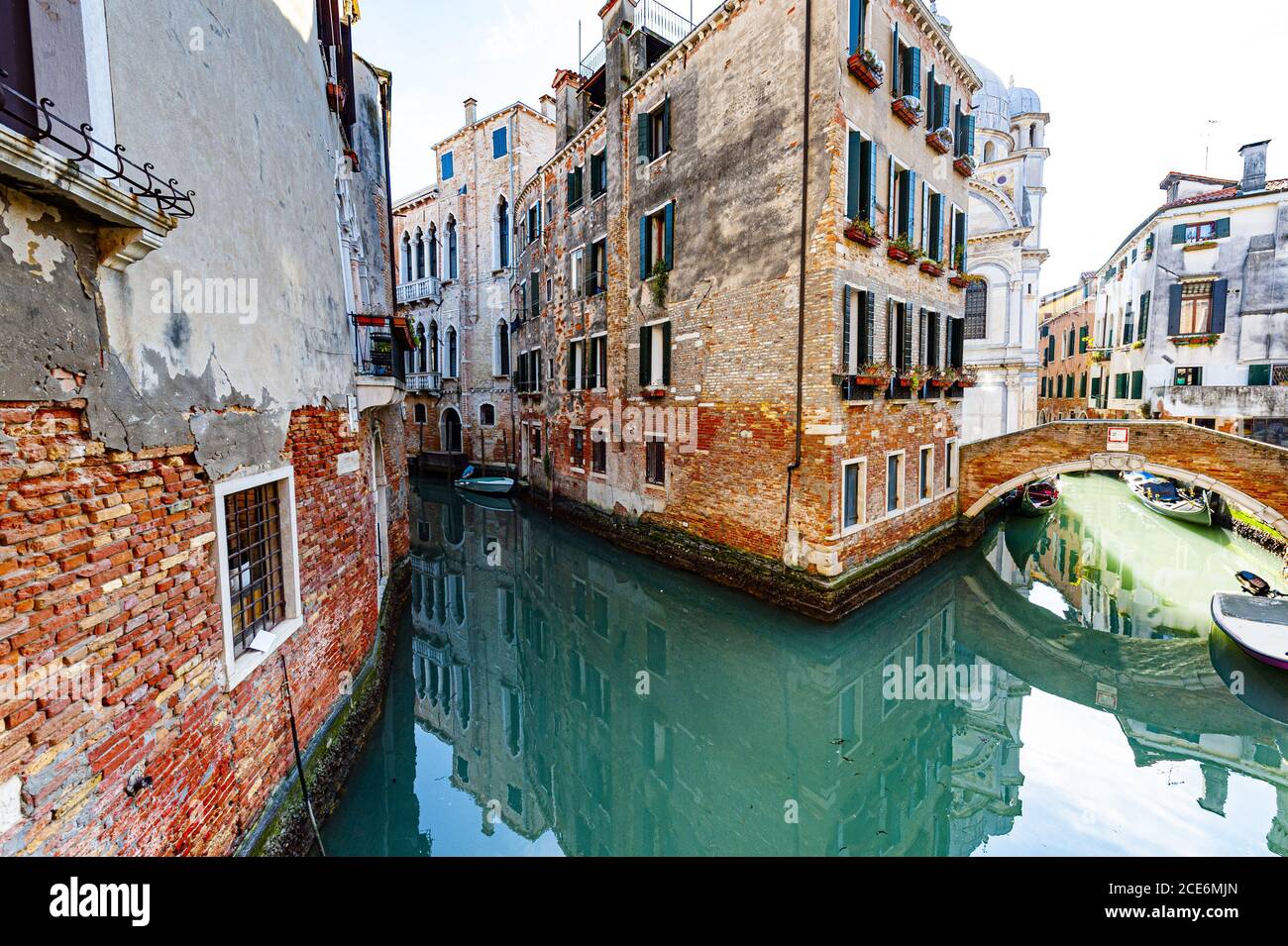 Calles desiertas de Venecia Foto de stock