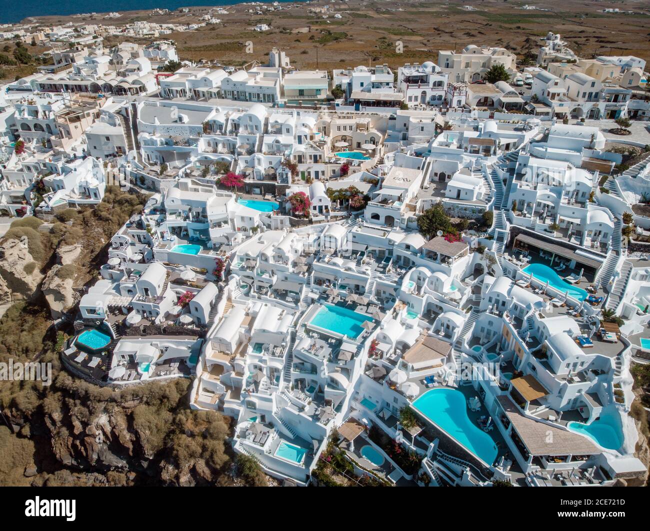 Perla estar Una efectiva Santorini aerial view fotografías e imágenes de alta resolución - Alamy