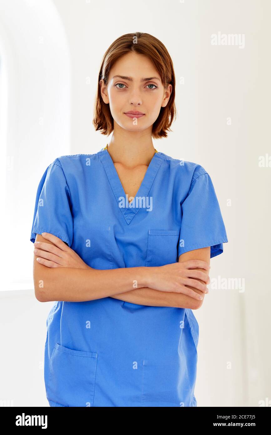 Retrato de una enfermera Foto de stock