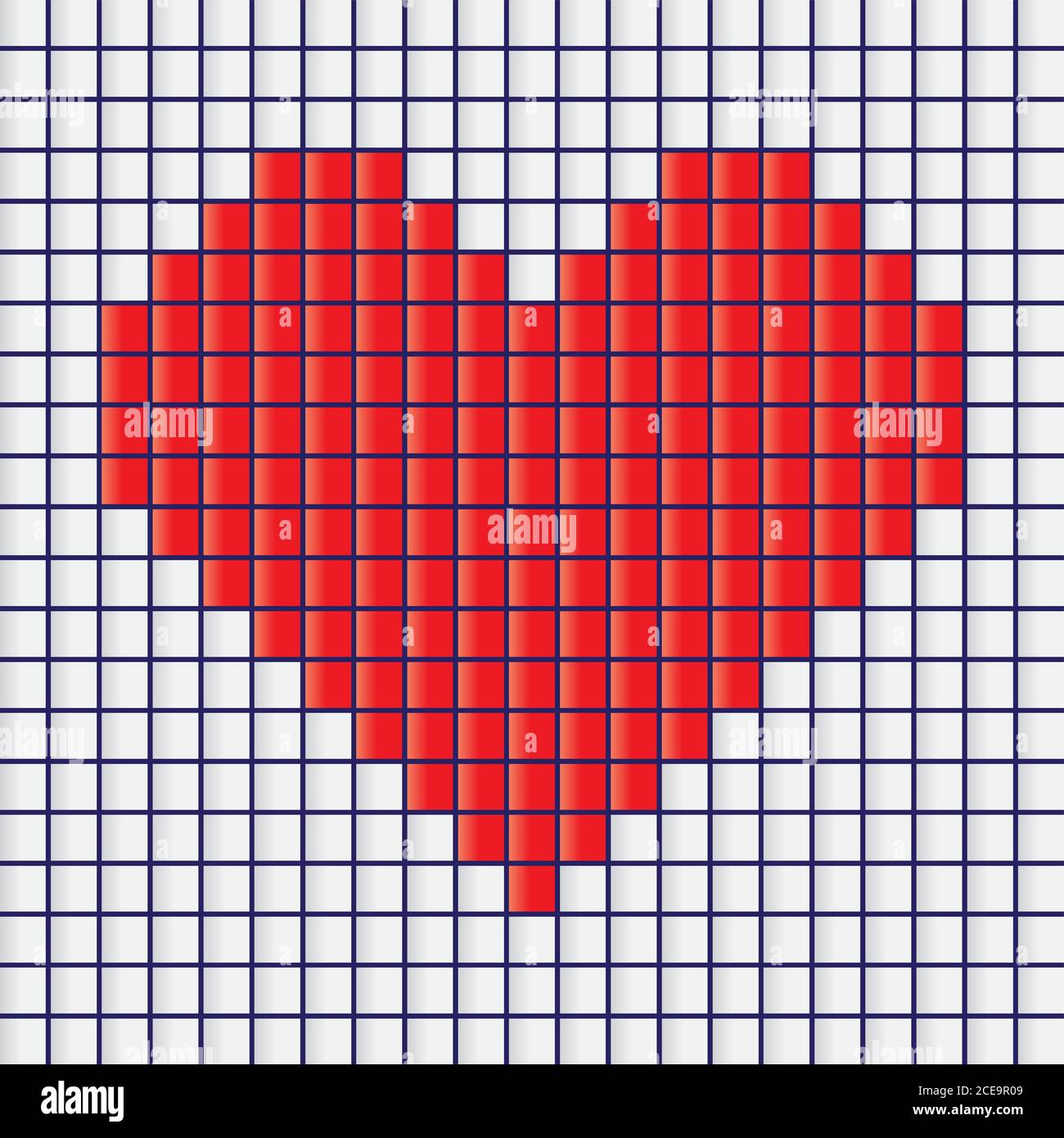 Píxel del corazón Imágenes vectoriales de stock - Página 3 - Alamy