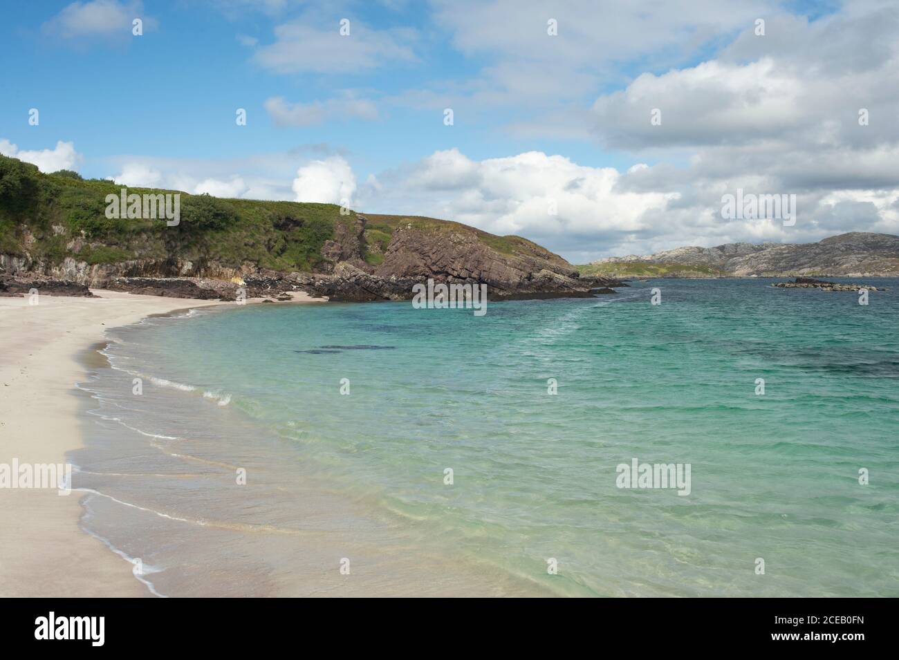 Playa en Handa Island, Western Isles, Escocia Foto de stock