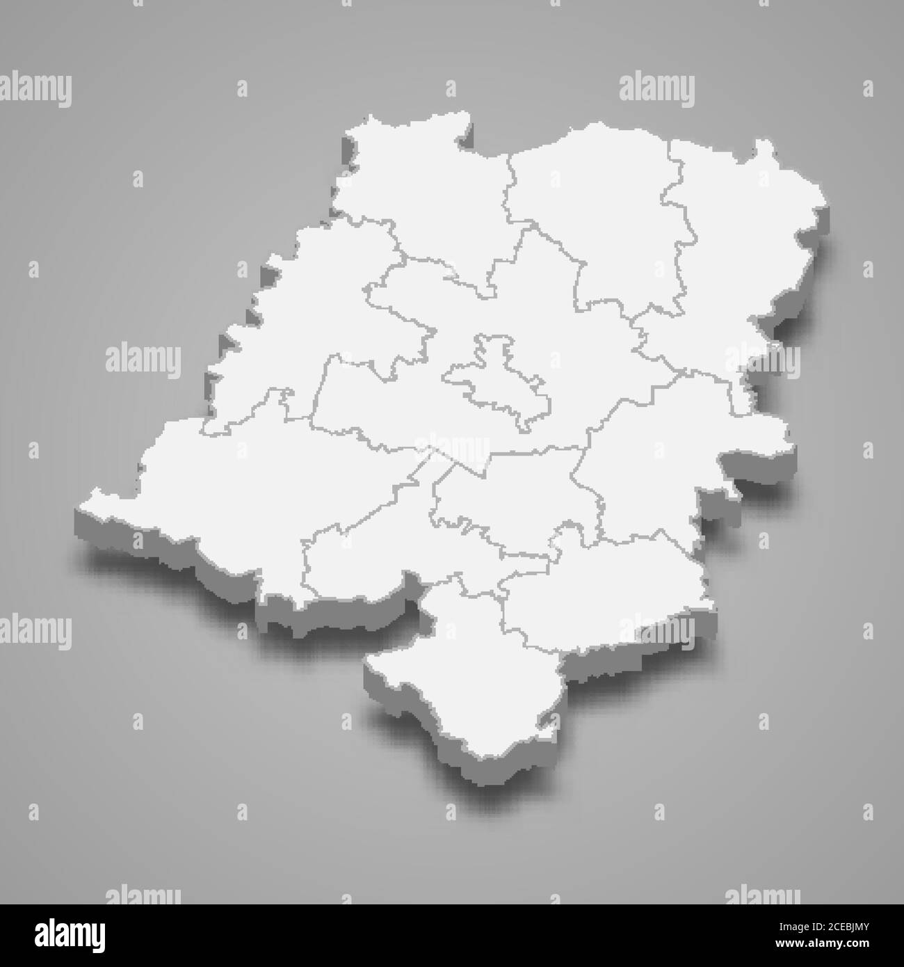 Mapa 3d de Opole voivodeship es una provincia de Polonia, Ilustración del Vector