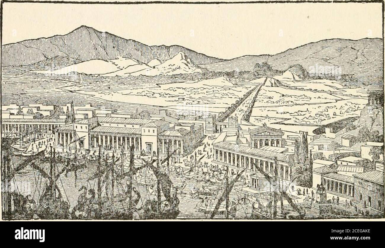 . Los hombres de la vieja Grecia, por Jennie Hall. g antes de esos ligar, los campos deben ser de grano amarillo witli? ¿Cuánto antes de esas laderas negras se ríen con uvas moradas? ¿Cuánto tiempo antes de que los bancos negros de Cefissus, allí, sean verdosos con olivos? ¿fueron las vides y los árboles que los hombres quemaron los que sus abuelos plantaron? ¿Qué de ese?que habían vivido bastante tiempo. Estos novios y árboles serán las vides y los trueque que duraron los hombres de Salamis T. ¿no serán sus hijos la madre de eso? Hace mucho tiempo Athene broughtan olivo fuera del suelo para nosotros. Lo guarda lovi Foto de stock