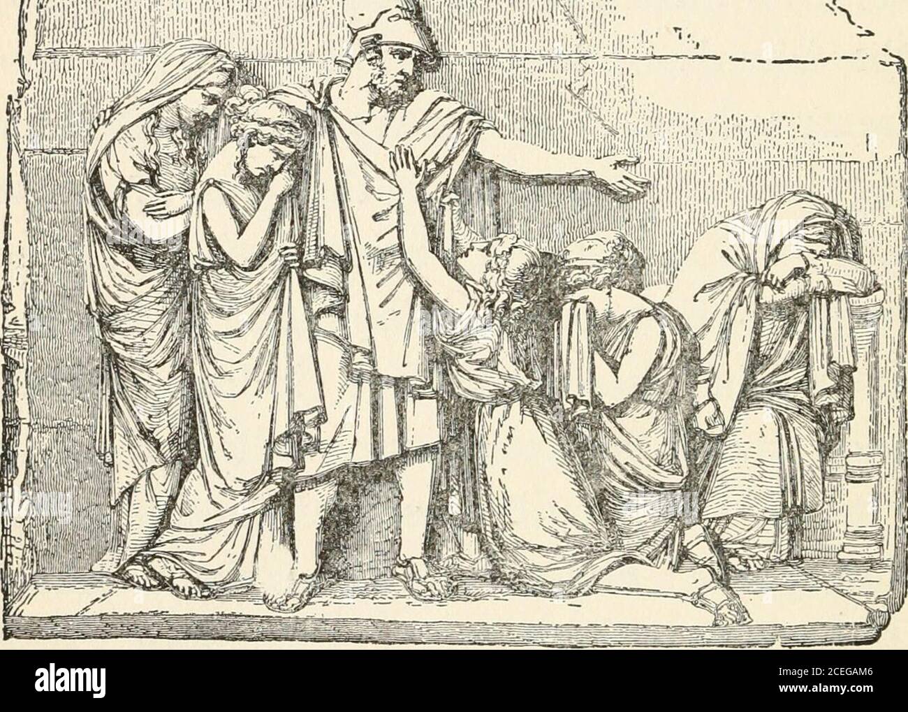 . Hombres de la vieja Grecia, por Jennie Hall. S de Themistoeles. Aman, coronado con mirto, se expresaba desde la plataforma. 4a cambio de nuestra ayuda contra Persia, las islas del mar vierten oro en nuestra casa del tesoro. Nuestra marina es la defensa de Grecia. ¿Quién construyó esa marina? Los Ourships navegan por todos los mares y nos traen de vuelta el thewealth del mundo. ¿Quién nos hizo marineros?look de esta colina. Aquí rodea nuestra pared, y el yonder extiende nuestra carretera amurallada hacia el Pireo. ¿Quién construyó esas paredes y plannedthat puerto? Lejos de usted puede ver Salamis.There se encuentra el monumento que dice que Grecia llevó Persia del mar. ¡guau Foto de stock