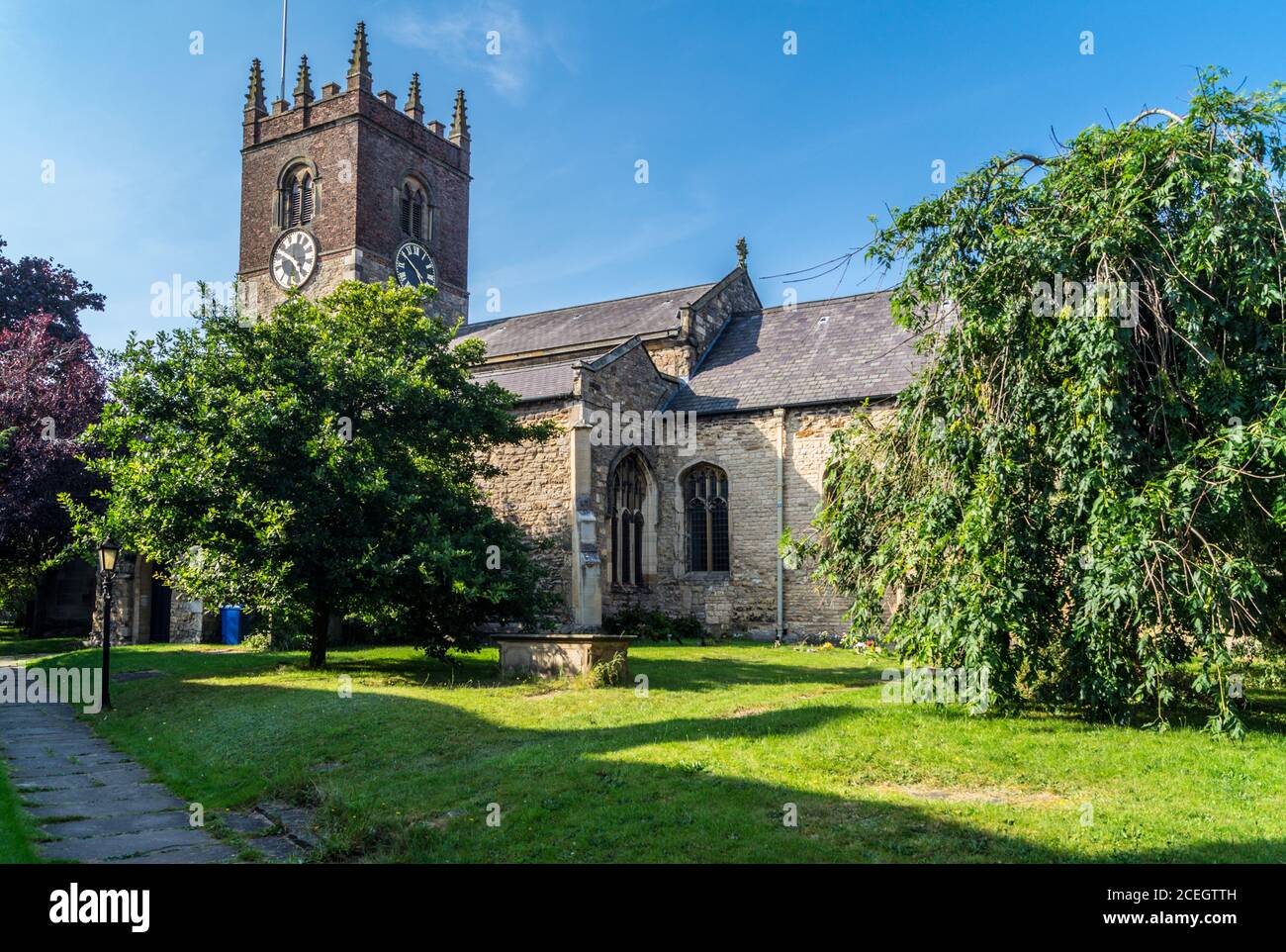 Iglesia de todos los Santos, Market Weighton, East Riding, Yorkshire, Inglaterra Foto de stock