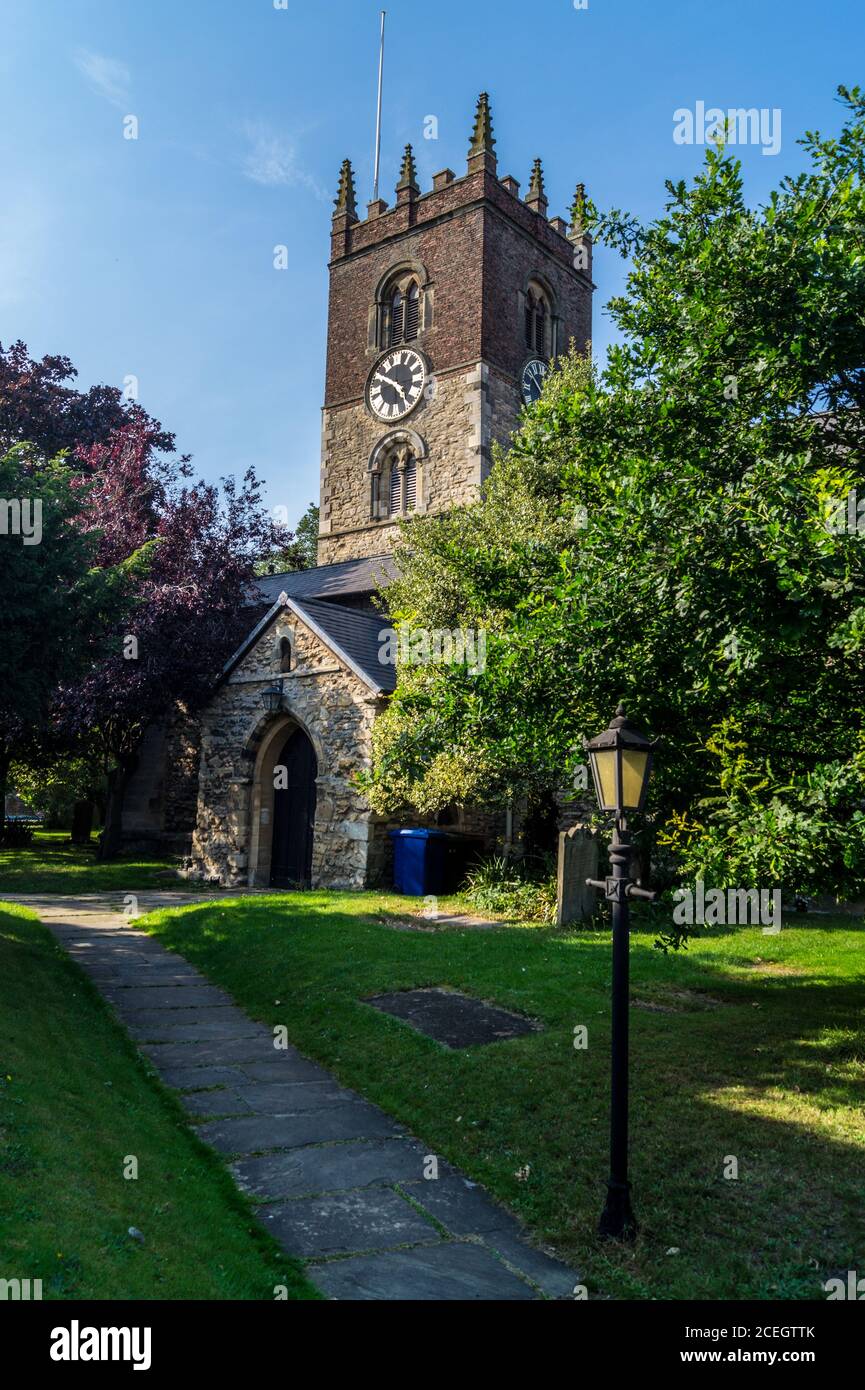 Iglesia de todos los Santos, Market Weighton, East Riding, Yorkshire, Inglaterra Foto de stock