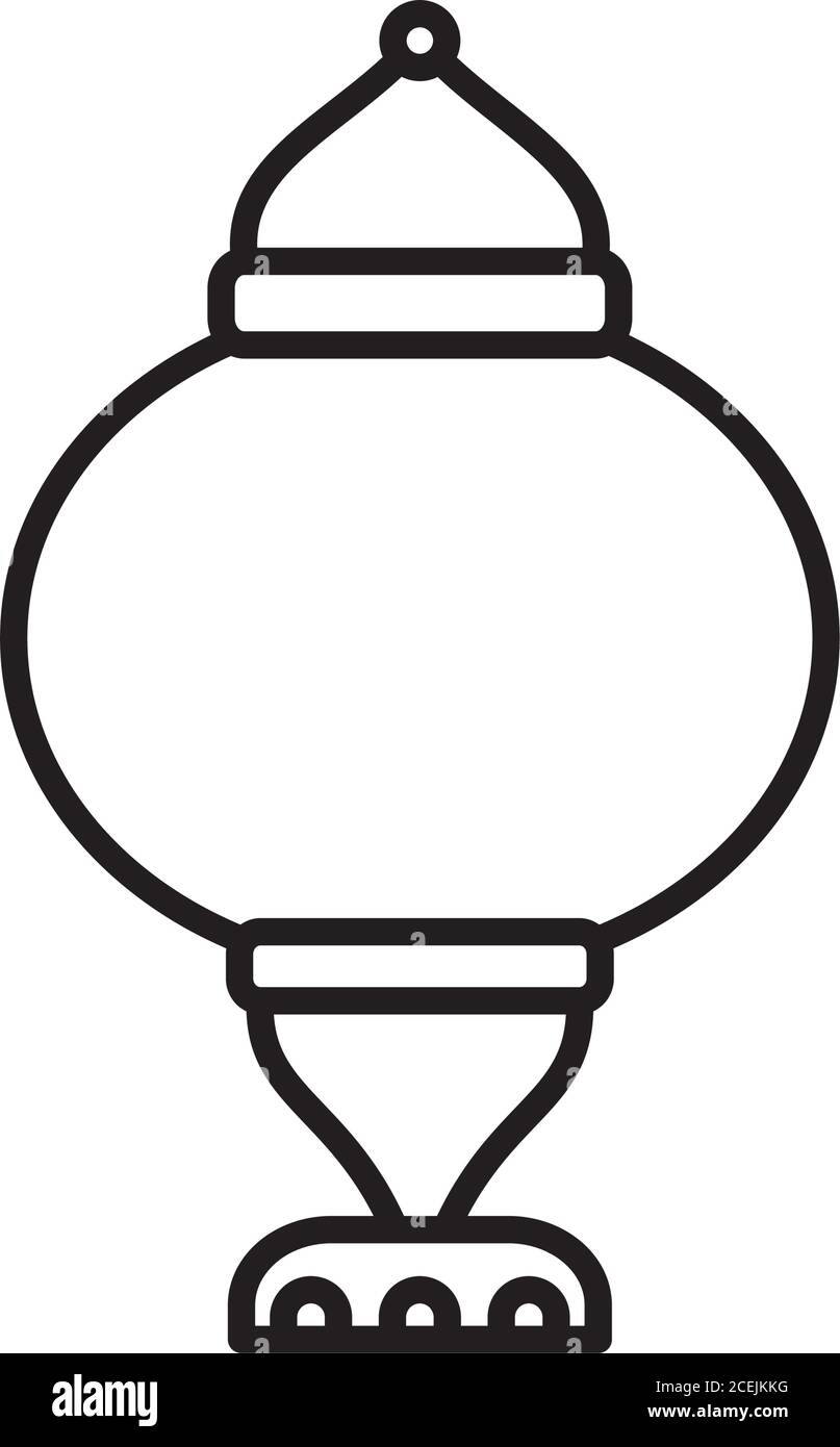 icono de lámpara turca sobre fondo blanco, estilo de línea, ilustración  vectorial Imagen Vector de stock - Alamy