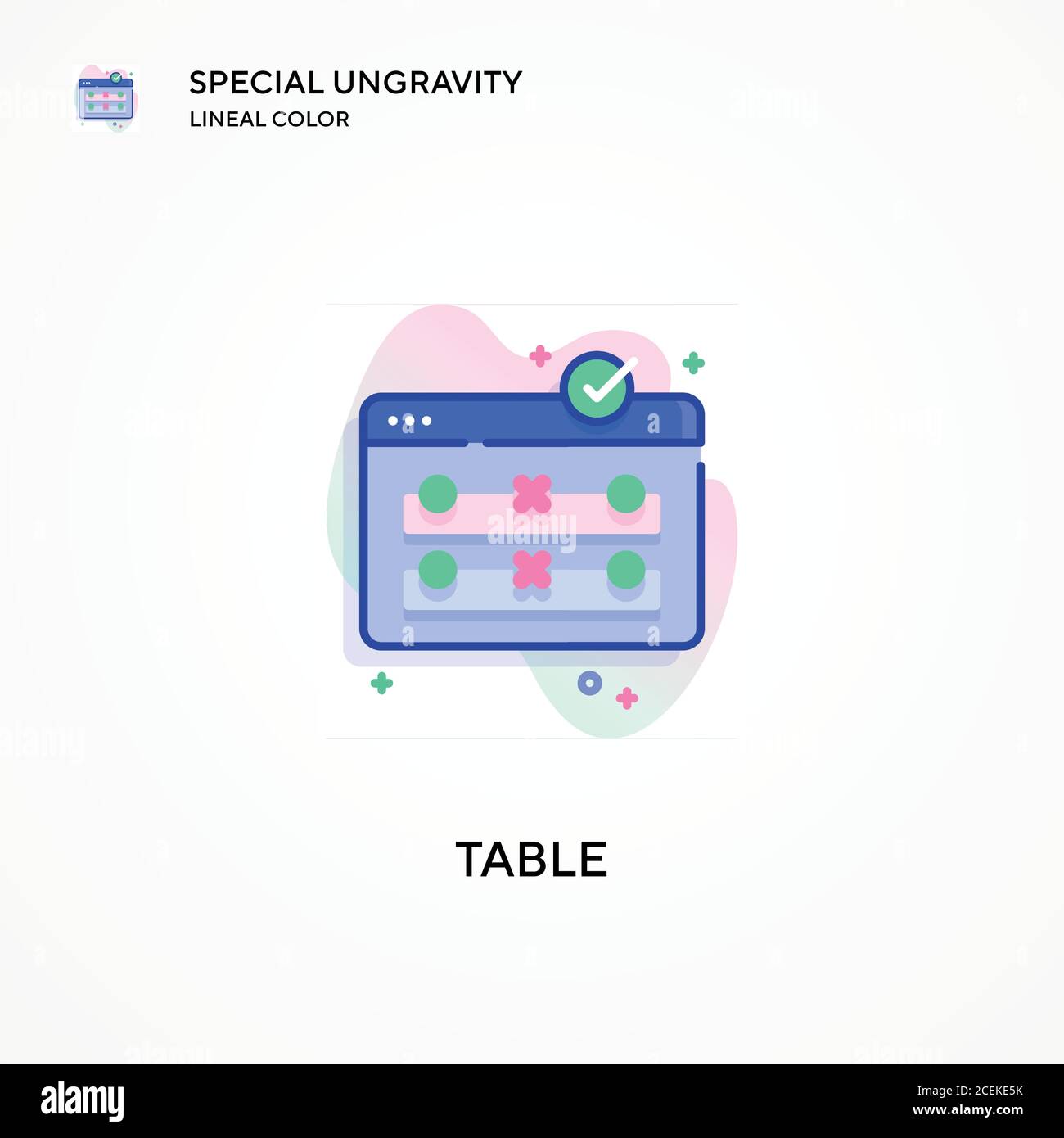 Tabla especial ungravity icono de color lineal. Conceptos modernos de ...