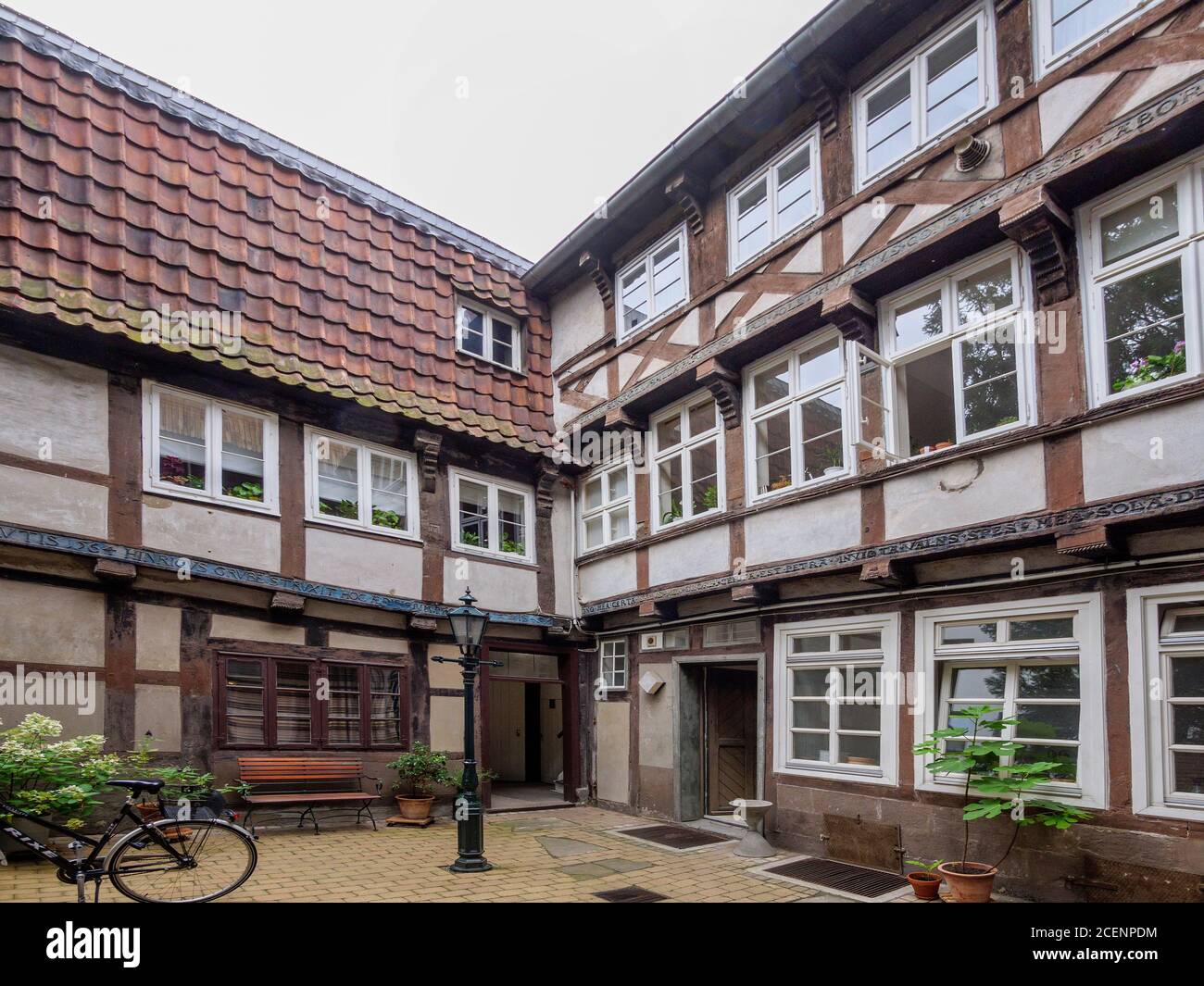 Hinterhaus von Burgstr. 12, Ältestes Haus von Hannover, Niedersachsen, Deutschland, Europa casa trasera de 12 Burg St., el hpous más antiguo en Hanover, inferior Foto de stock