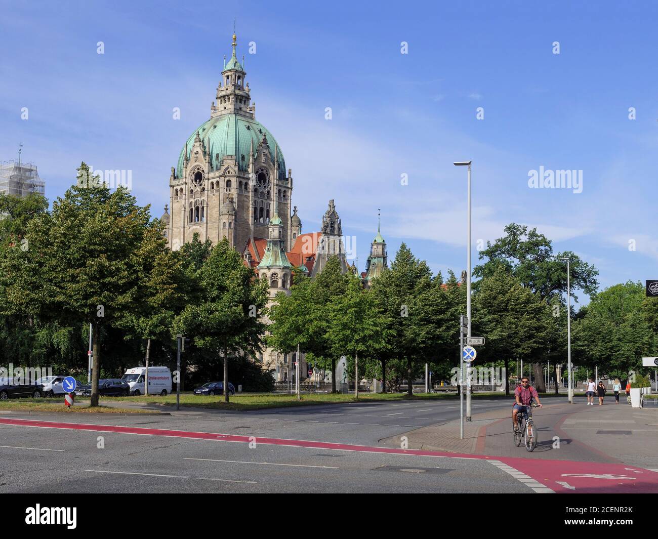 Neues Rathaus erbaut 1913 im eklektischen Sil von Hermann Eggert en Hannover, Niedersachsen, Deutschland, Europa Nuevo ayuntamiento construido 1913 en ecléctico s. Foto de stock