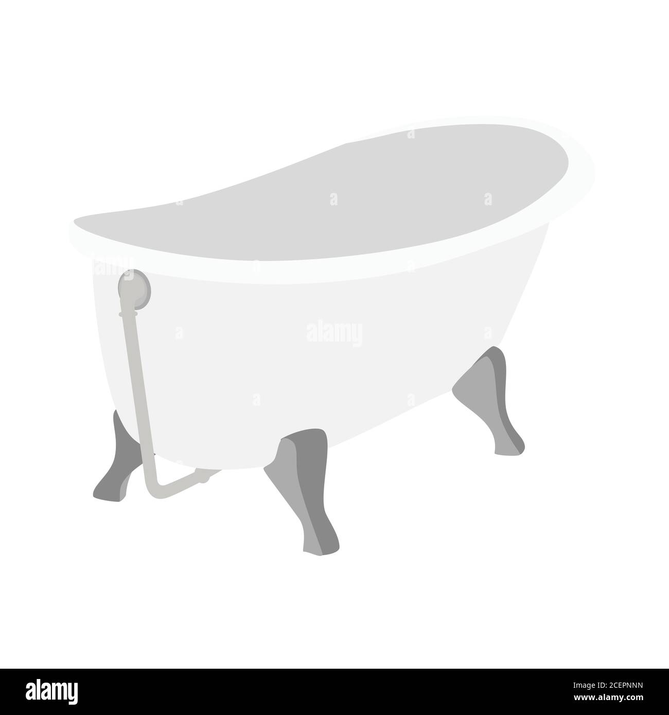 Baño aislado sobre fondo blanco. Elemento para baño de diseño. Tiempo de  baño. Ilustración vectorial Imagen Vector de stock - Alamy