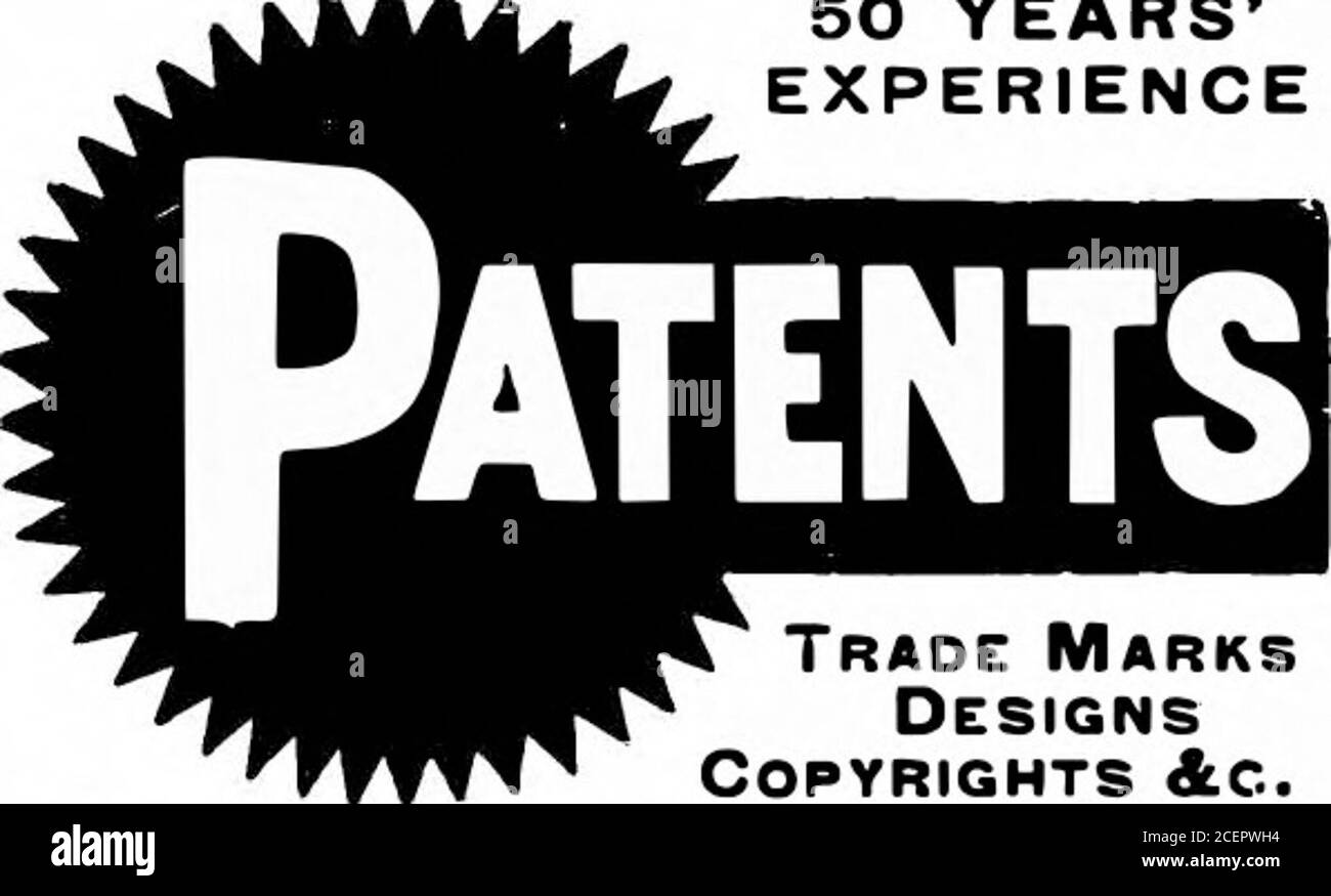 . Scientific American volumen 88 número 12 (marzo de 1903). Una copia impresa de la especificación y el retiro de cualquier patente en la lista anterior, o cualquier impresión de la patentina emitida desde 18G3, será proporcionada desde esta oficina por 10 centavos, siempre tl.e nombre y número de la patente deseada y la fecha dada. Dirección Munn & Co., 361 Broadway, NewYork. Las patentes canadienses pueden ahora obtener por los Inventors para cualquiera de las invenciones nombradas en la lista de vanguardia. Para términos y más particulosdirección Munn & Co., 361 Broadway, Nueva York. 50 AÑOSEXPERIENCIA. Ade MarksDesignsCopyrights AC. Cualquier persona que envía Foto de stock