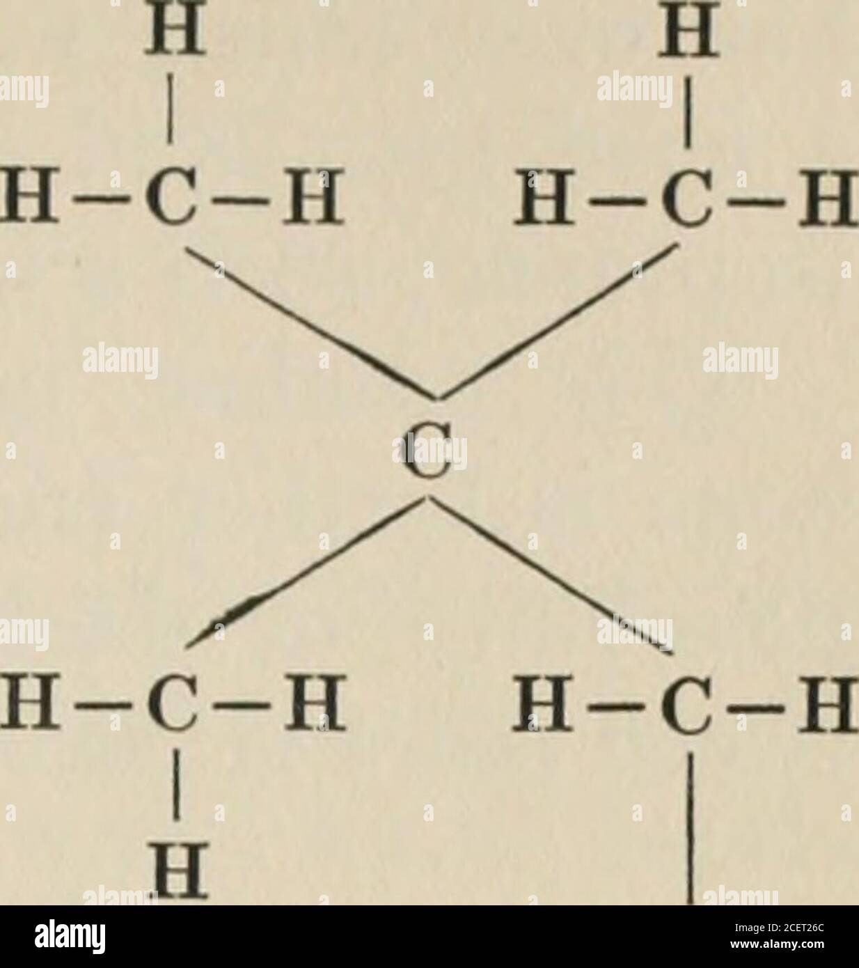 . La adecuación del medio ambiente, una investigación sobre la importancia biológica de las propiedades de la materia. En parte, se dictó en el Instituto Lowell en febrero de 1913. H-C-H IH en cada uno de los compuestos representados por estas fórmulas, cada átomo de carbono es creíble que tiene cuatro valencias y cada hidrogenátomo uno. A medida que el número de átomos de carbono en el topo-culo aumenta el número de posibles formas, los isómeros así llamados, se multiplican con gran rapidez. De los compuestos C7H16 hay 9 formas; para C8H18, 18; para C9H20, 35; para C10H22, 75; para CnH24, 159; para C12H26, 355; para Ci3H28,802; y para CI4 Foto de stock