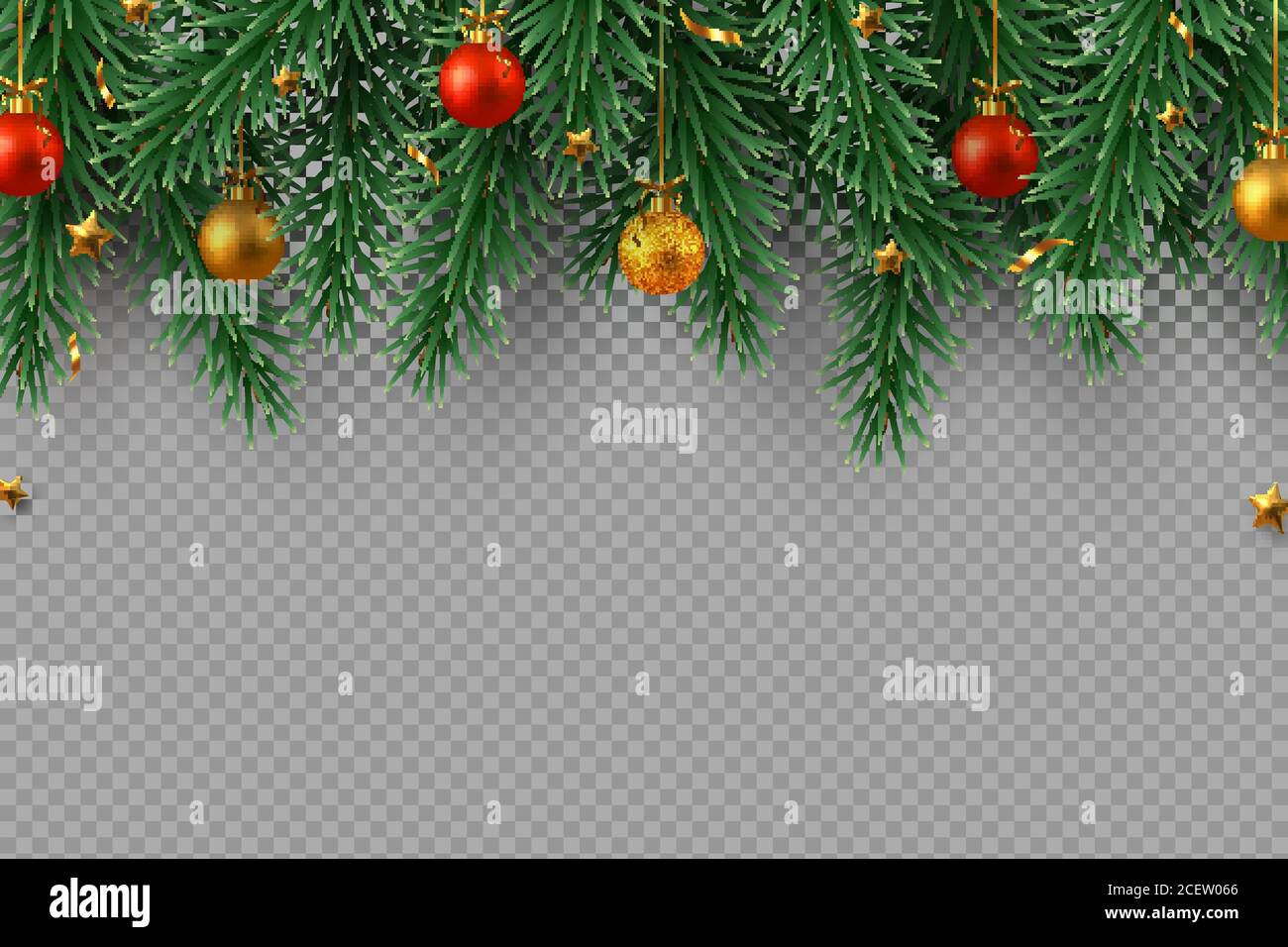 Decoración de Navidad con ramas de abeto Imagen Vector de stock - Alamy