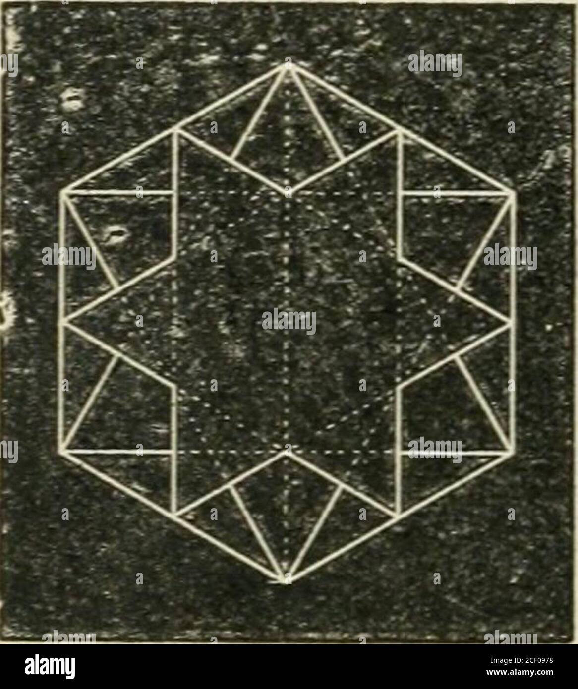 . Manual del profesor para dibujo a mano alzada en escuelas intermedias. 100 MANUAL DE MAESTROS. Estrella de doce puntas. Indicaciones. —dibuja un hexágono y triángulos, como en el tablón de grillete e::ercise en la pág. 81. Dibujan otros dos triángulos conectandolos centros de las diapositivas alternas (jfel hexágono. Entrada de línea. Imnke mchnse de este ejercicio como mejor se lo juzgue. Recuerde que el tiempo de la mayoría del uso de la goma es justo antes de 3ou comenzar a la línea de dibujo. Todas las líneas, y partes de líneas, que no son largas a la forma, deben entonces ser cuidadosamente borradas, de lo contrario 3ou con frecuencia la línea en las porciones no debería. Patt Foto de stock