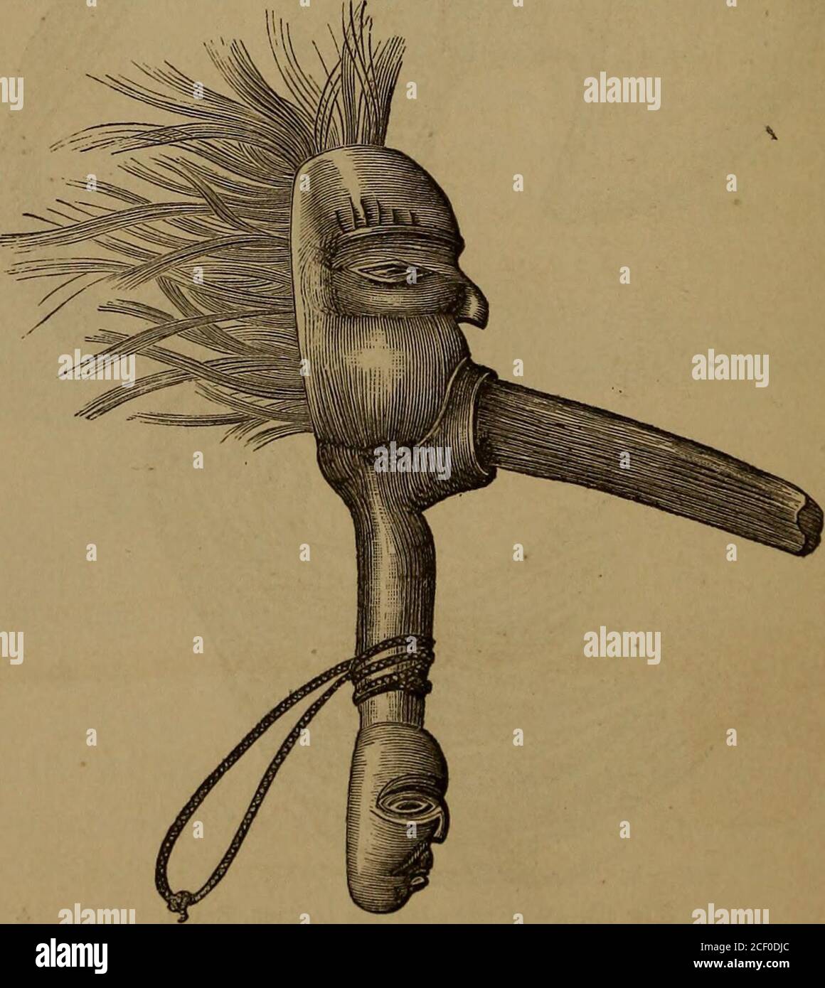 La piedra antigua implementa, armas, y ornamentos, de Gran Bretaña. Fig.  96.-Ax de Montezuma II En algunos casos el mango entero está cubierto con  la encuadernación. Twosuch en el Museo Histórico