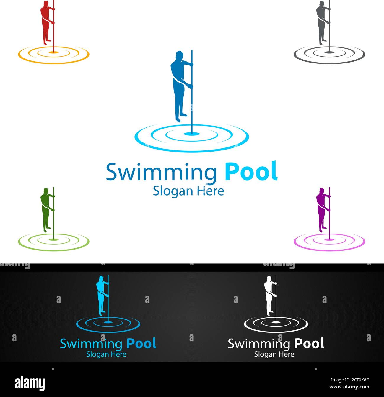 Logotipo del servicio de piscina con concepto de limpieza y mantenimiento  de piscina Diseño Imagen Vector de stock - Alamy