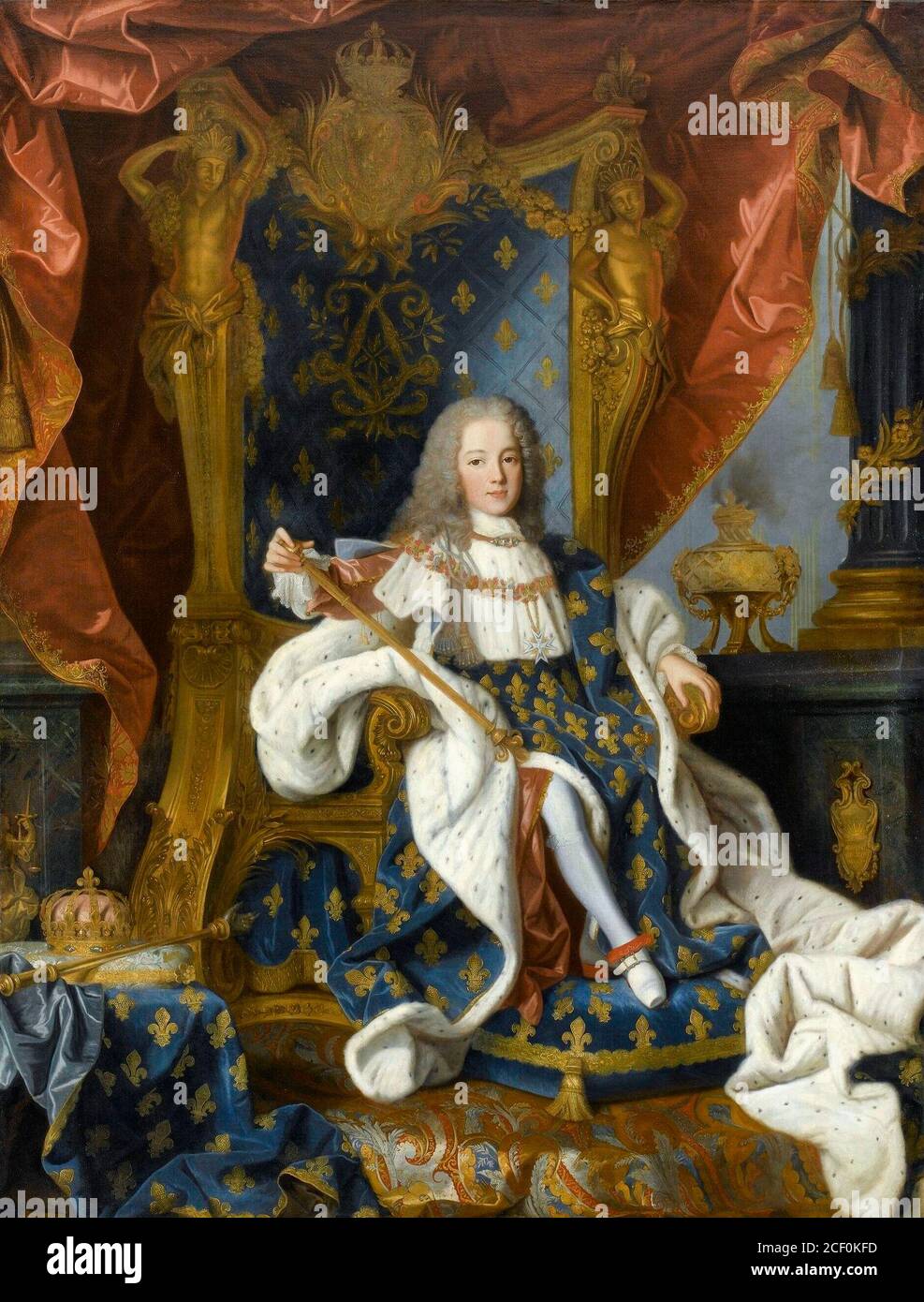 Retrato de Luis XV de niño - Jean Ranc, alrededor de 1719 Foto de stock