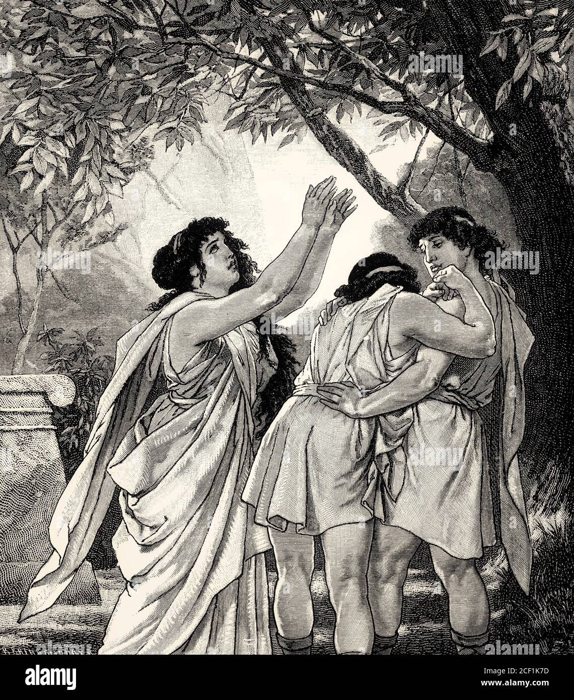 ACTO III, ESCENA III, Orestes, Ifigenia, Pylades, escena de Ifigenia en