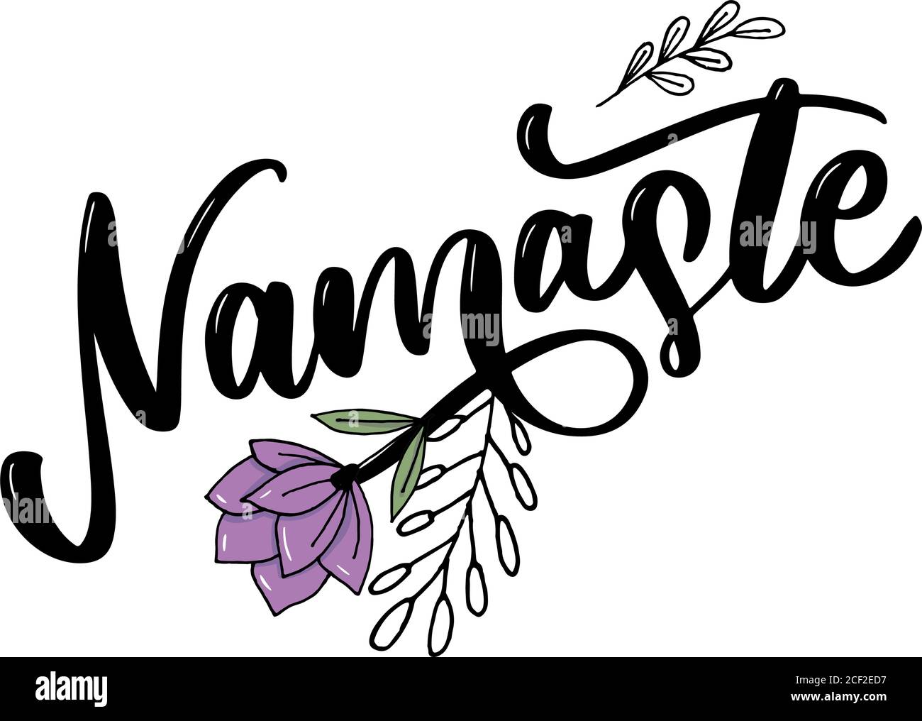 Namaste con letras saludo indio, Hola en hindi camiseta con letras a mano  diseño caligráfico. Tipografía vectorial inspiradora Imagen Vector de stock  - Alamy