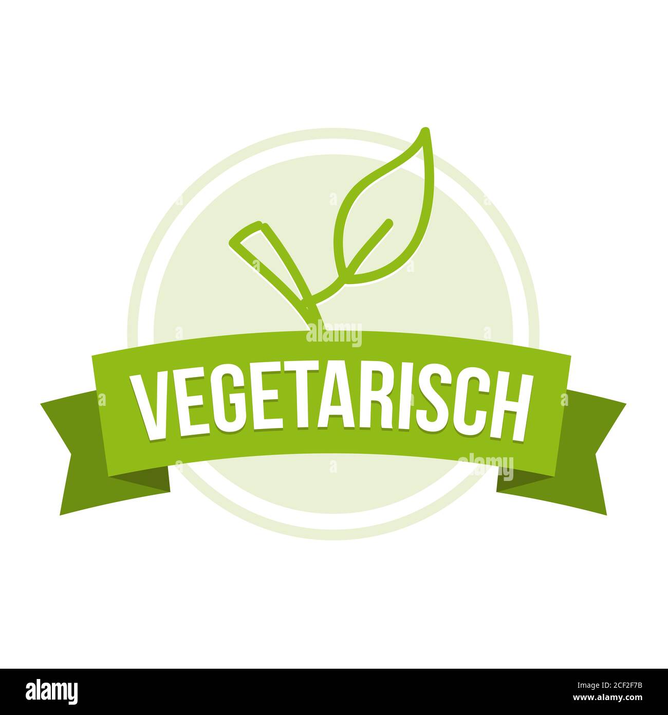 Vegetarisch Siegel - Gesunde vegane Ernährung Foto de stock
